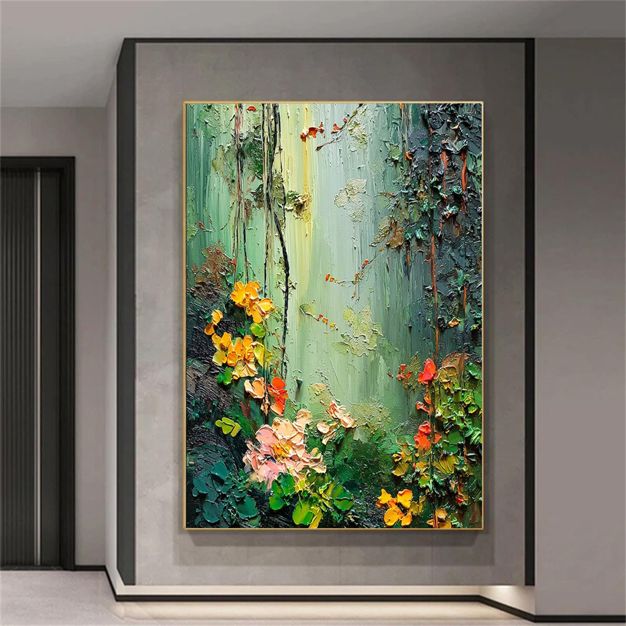 Green Canvas Art--#C03