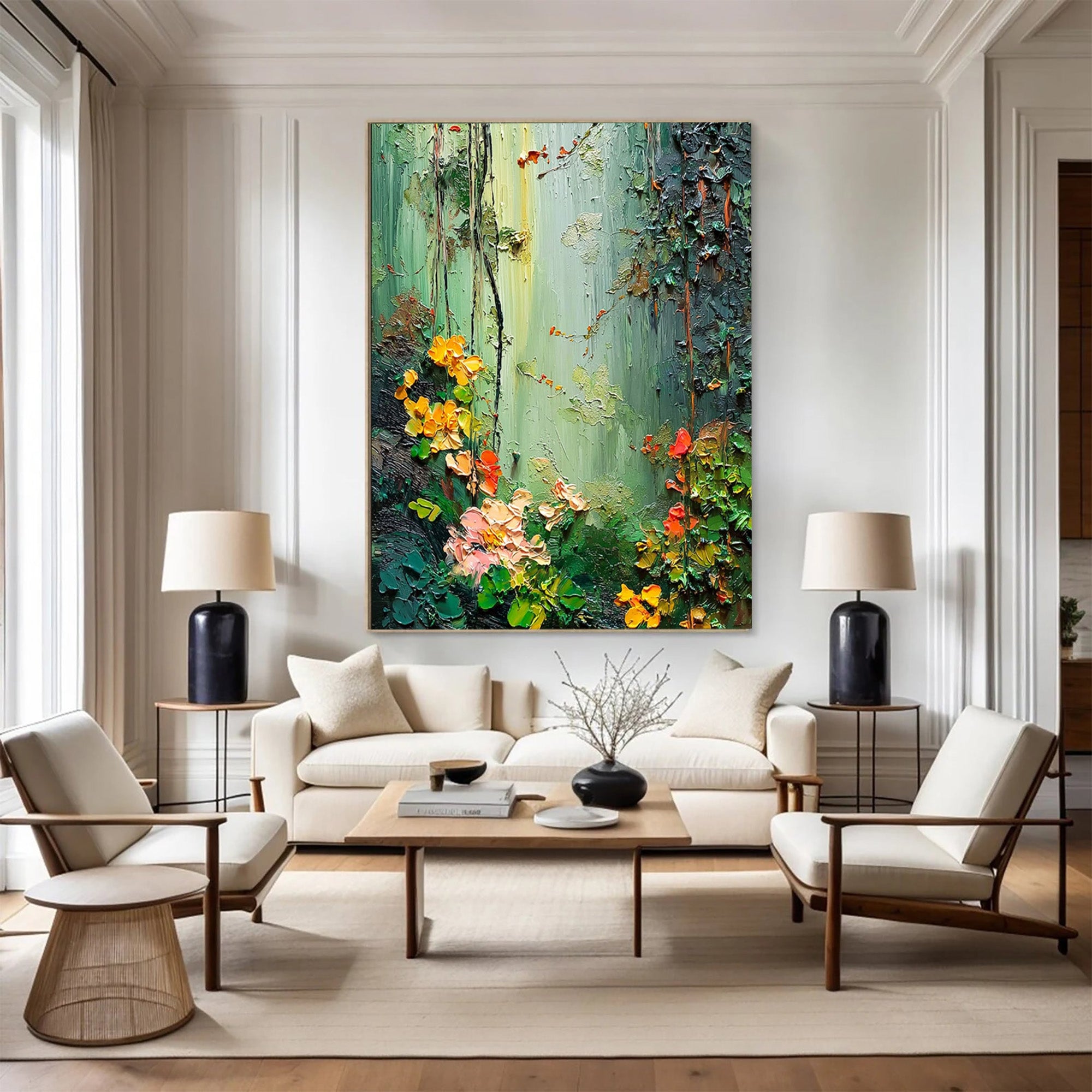 Green Canvas Art--#C03