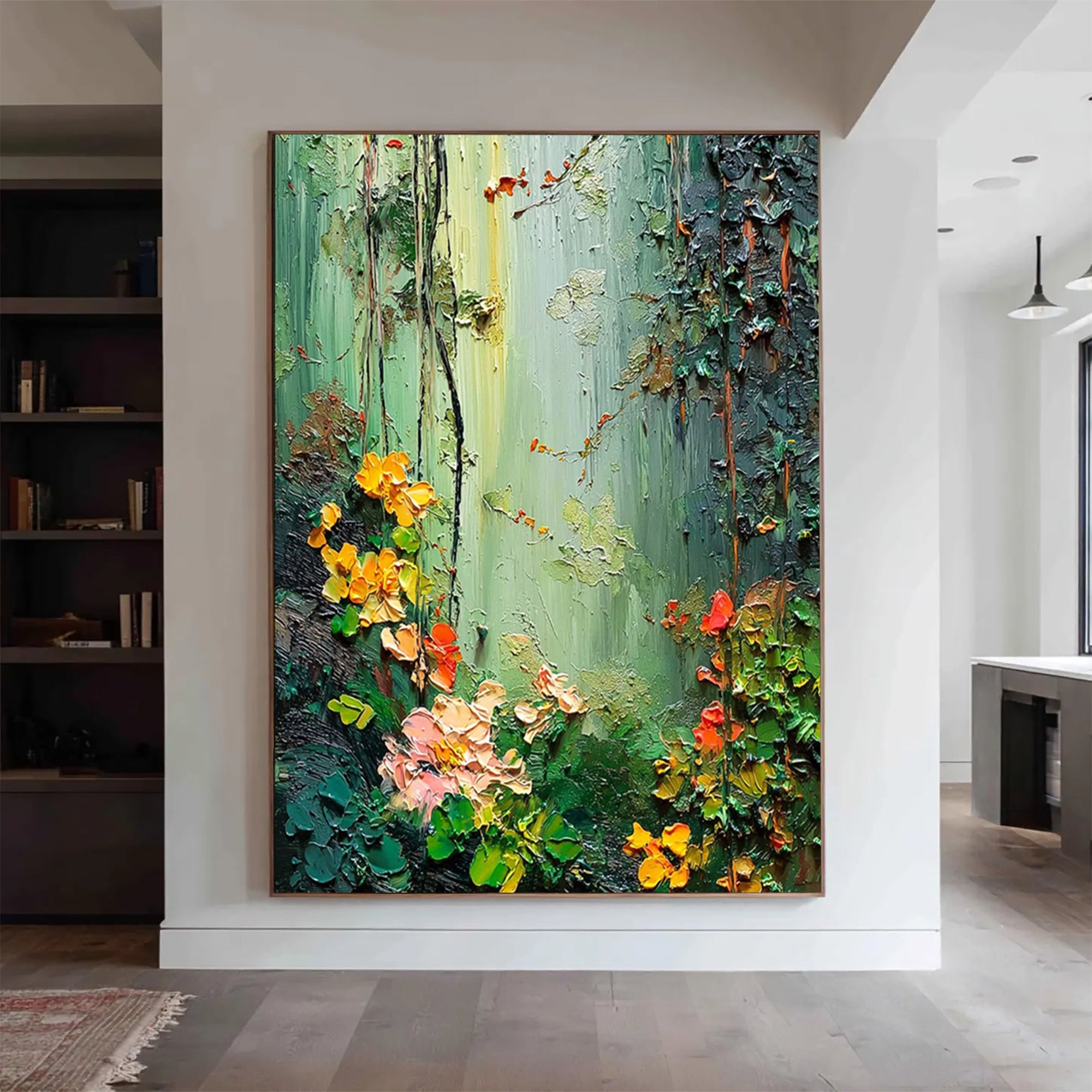 Green Canvas Art--#C03