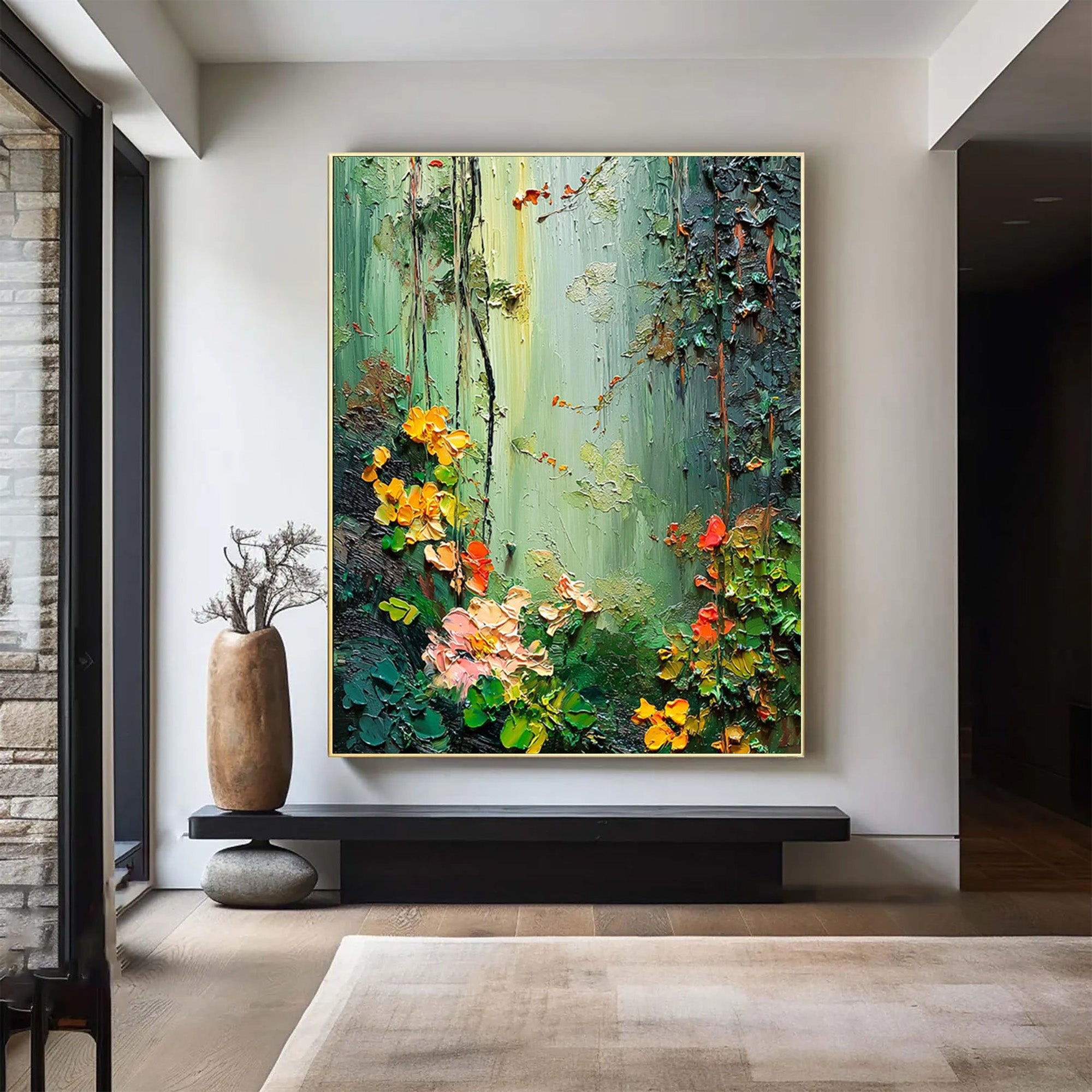Green Canvas Art--#C03