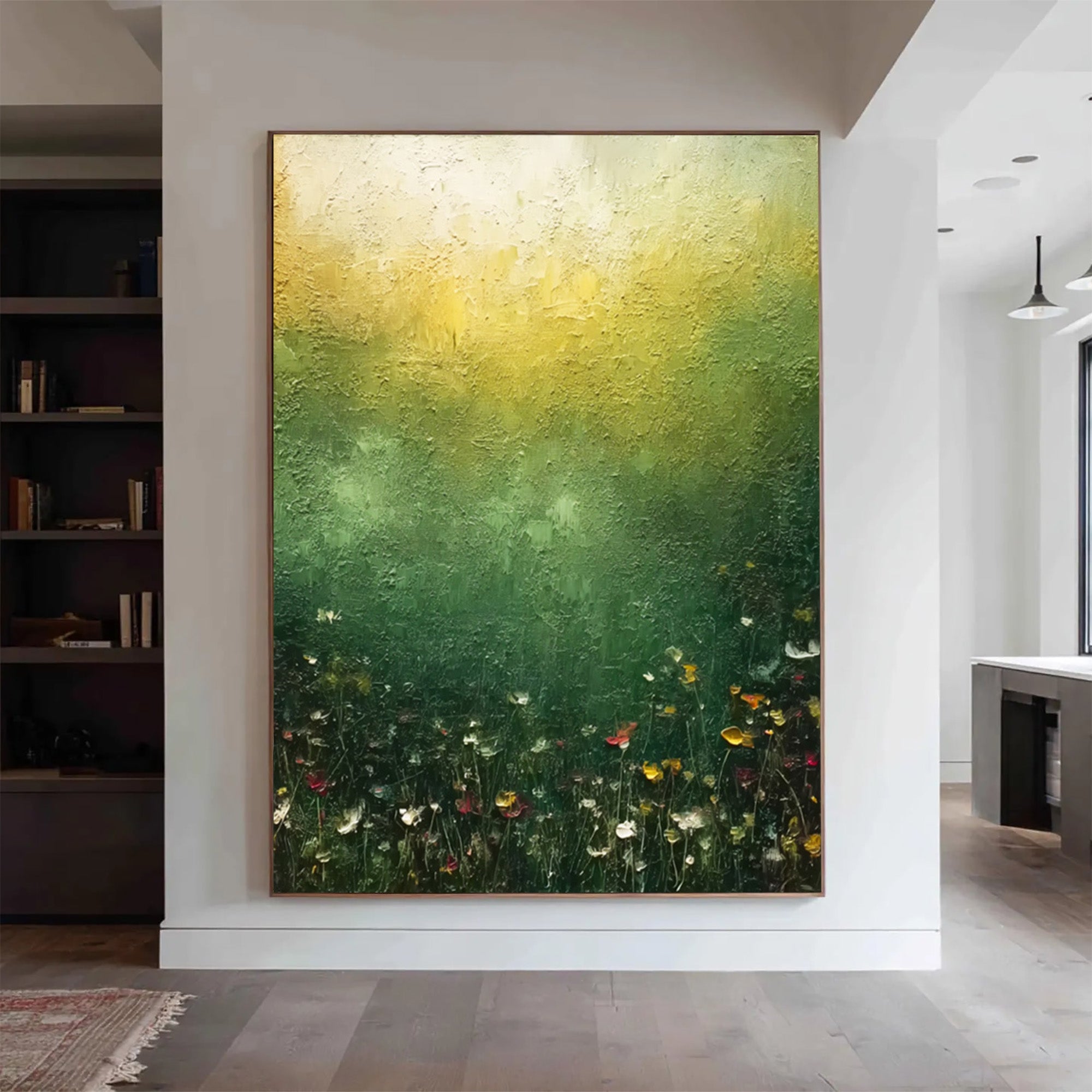 Green Canvas Art--#C04