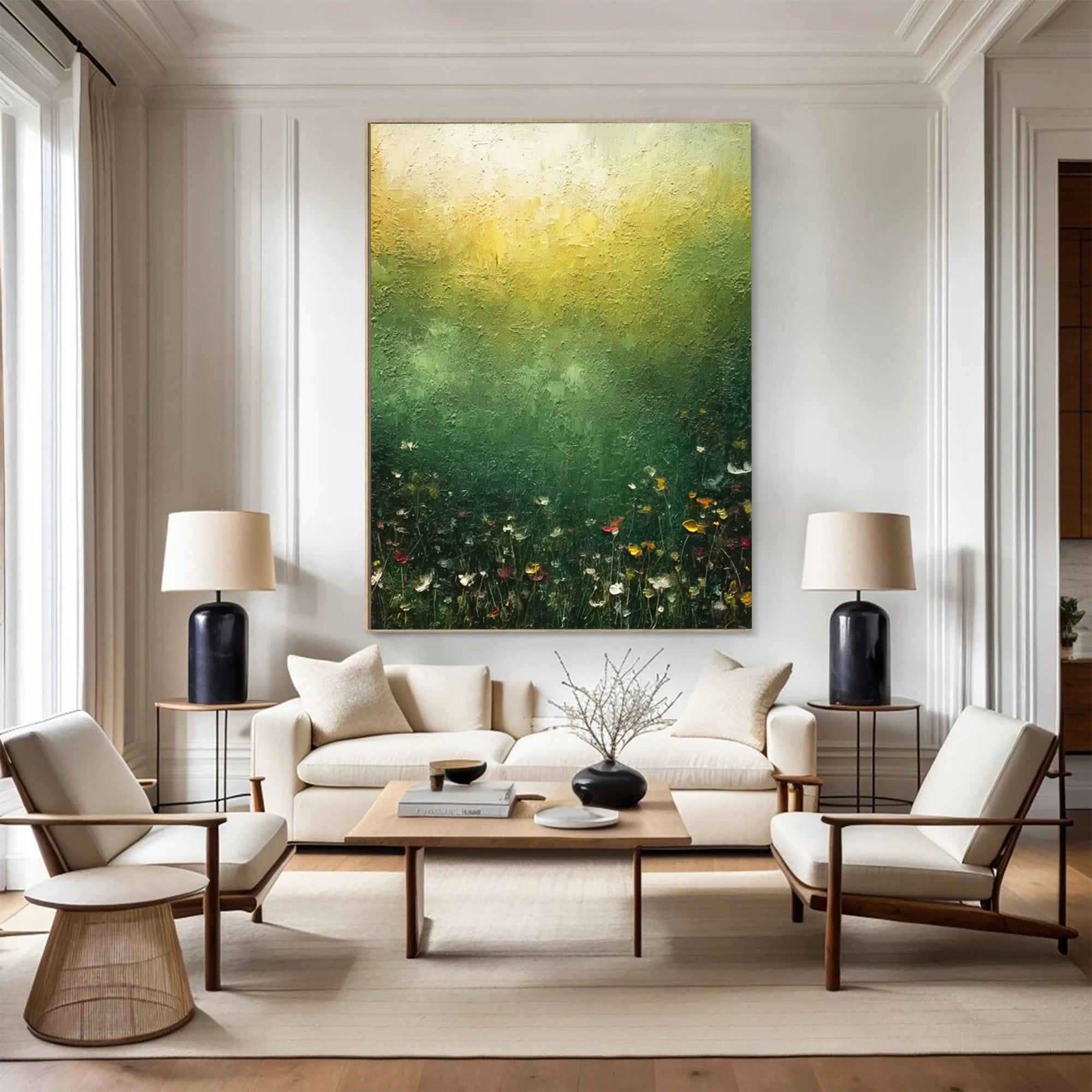 Green Canvas Art--#C04
