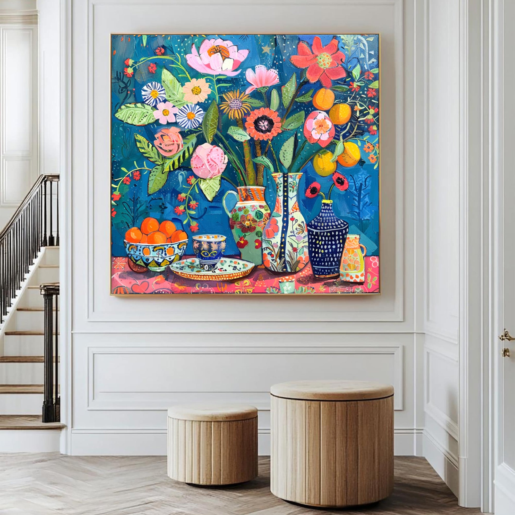 Vibrant Floral Art--#F001