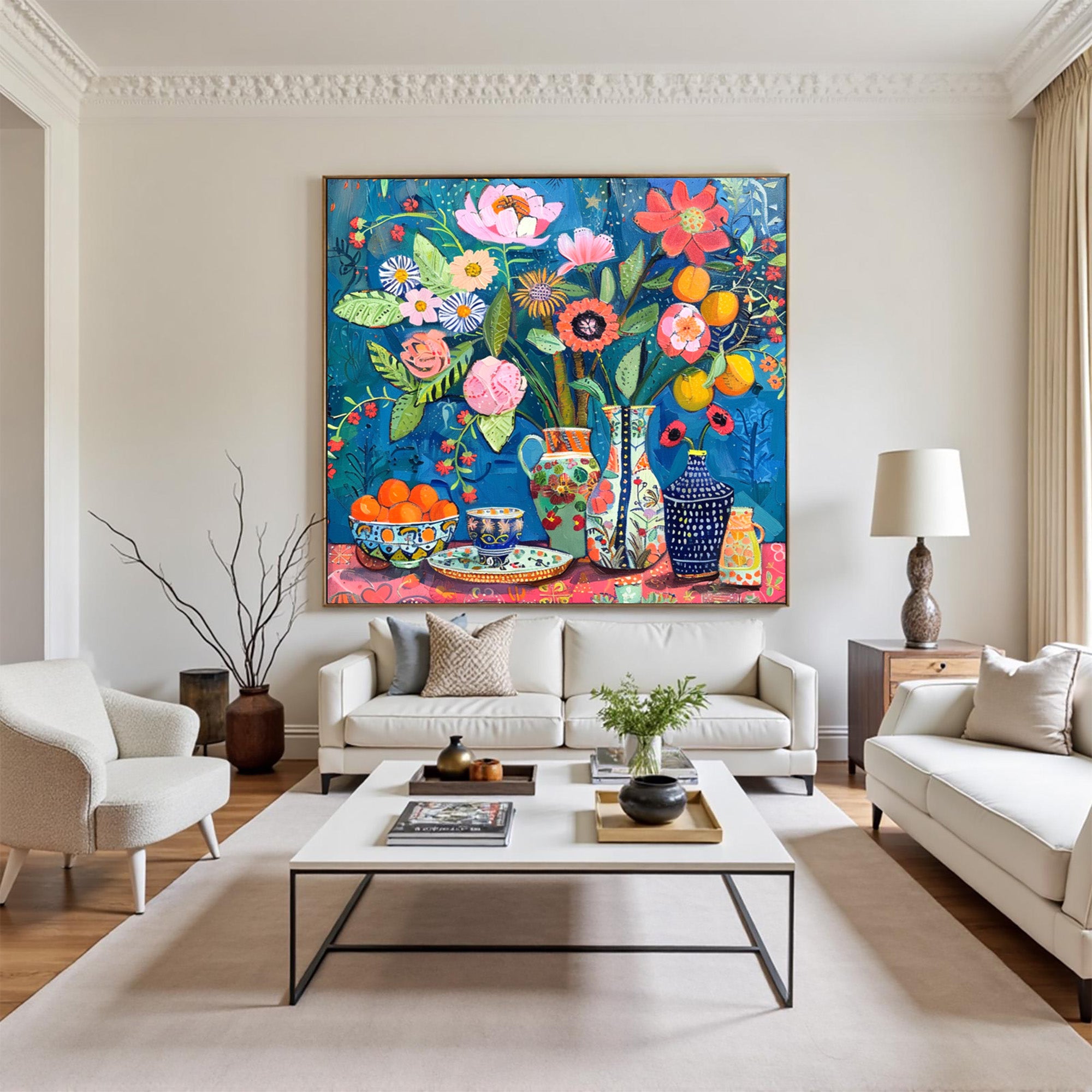Vibrant Floral Art--#F001