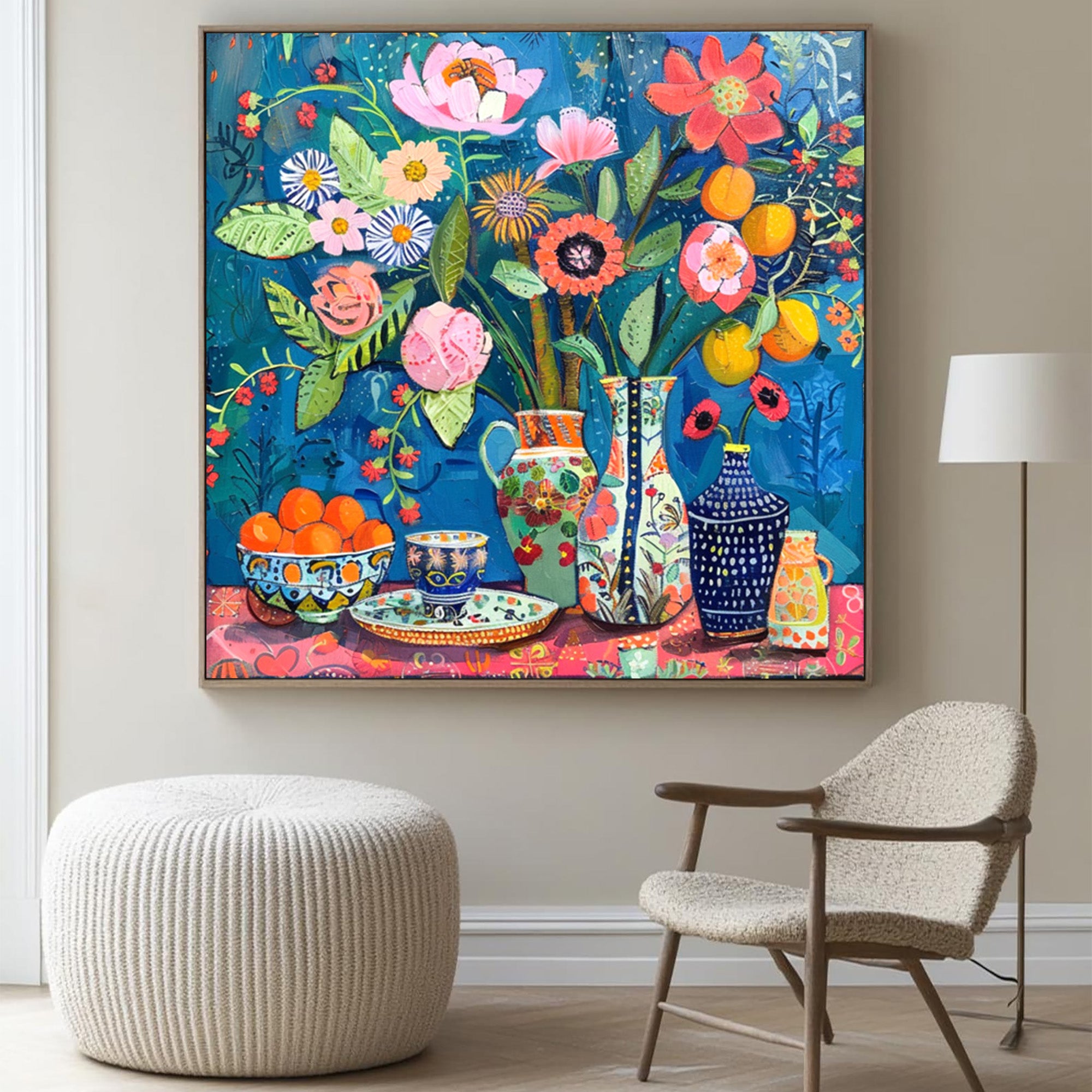 Vibrant Floral Art--#F001