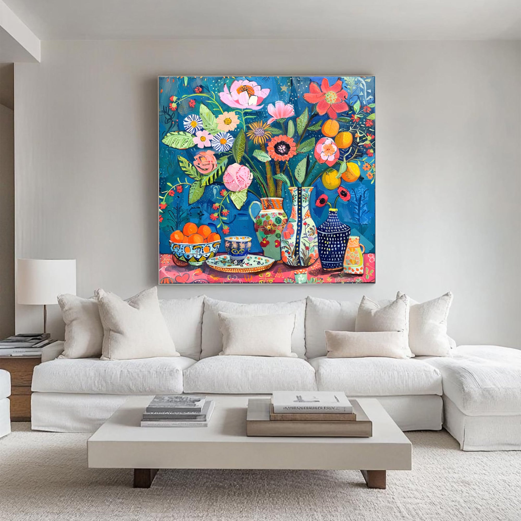 Vibrant Floral Art--#F001