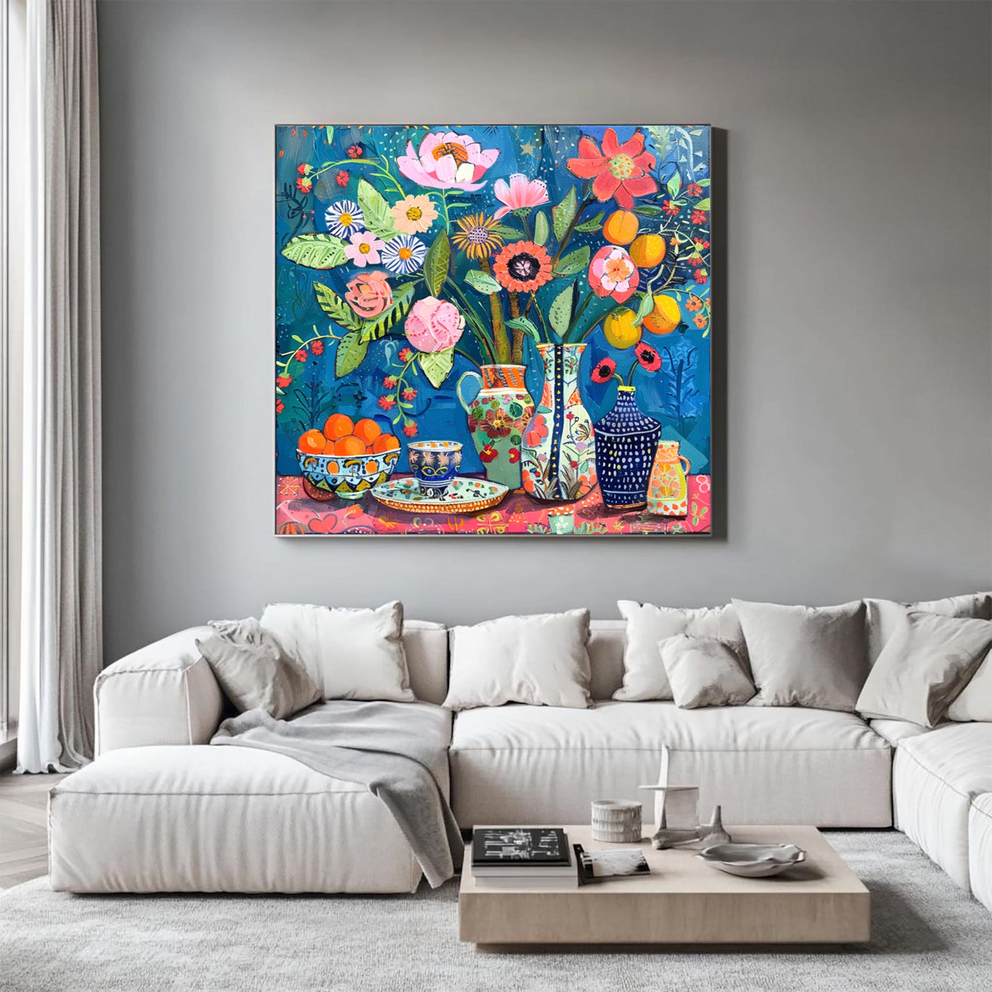 Vibrant Floral Art--#F001