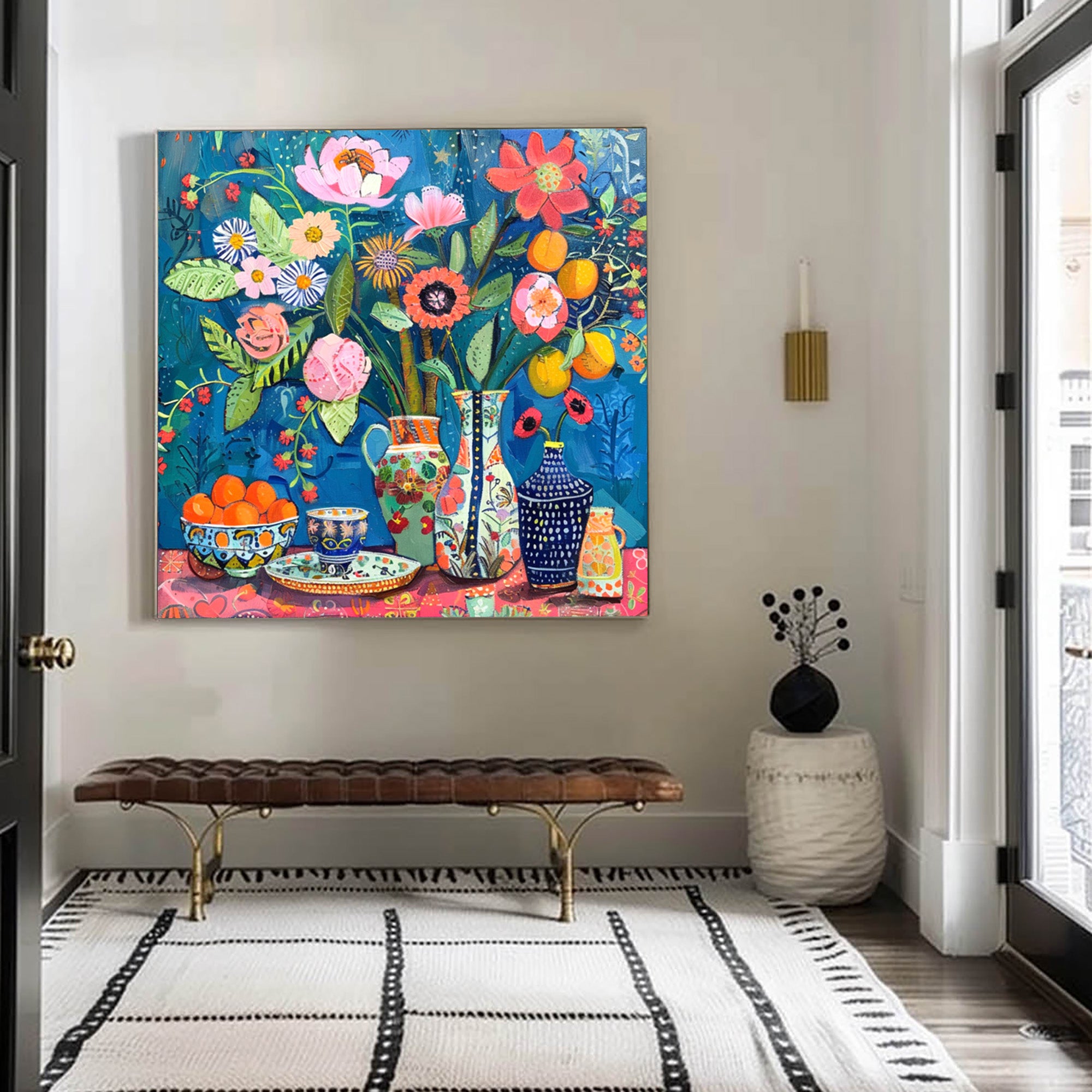 Vibrant Floral Art--#F001