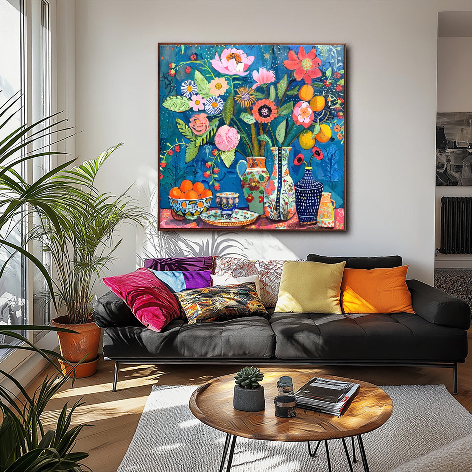 Vibrant Floral Art--#F001