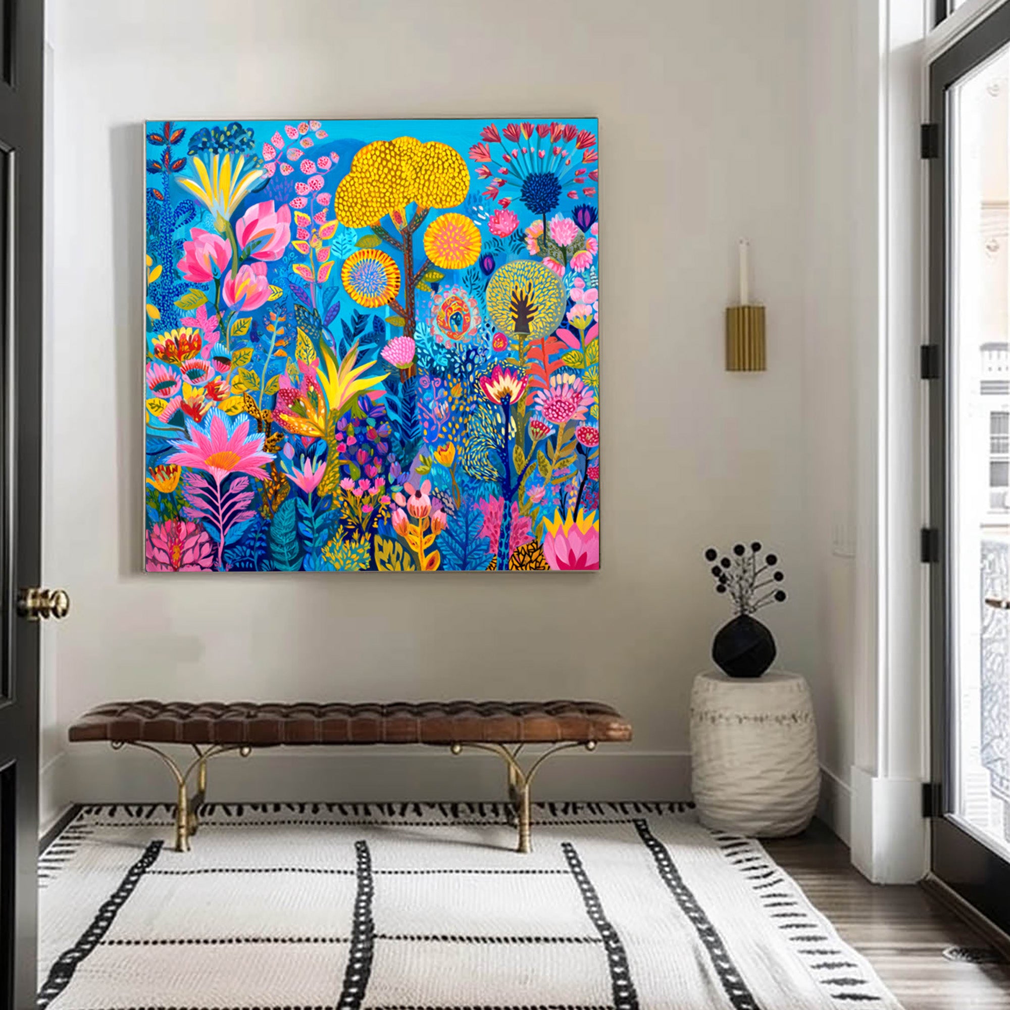 Vibrant Floral Art--#F002