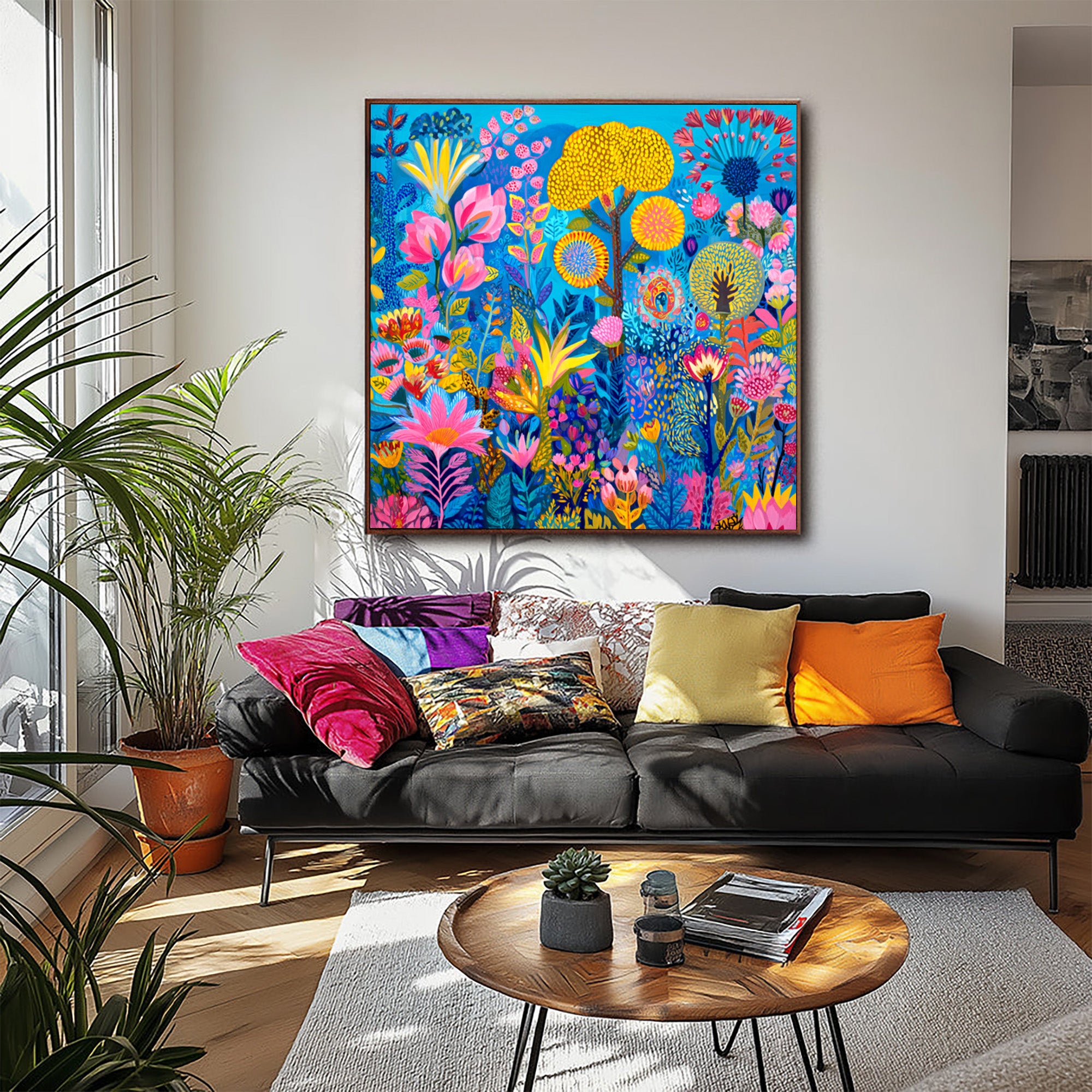 Vibrant Floral Art--#F002