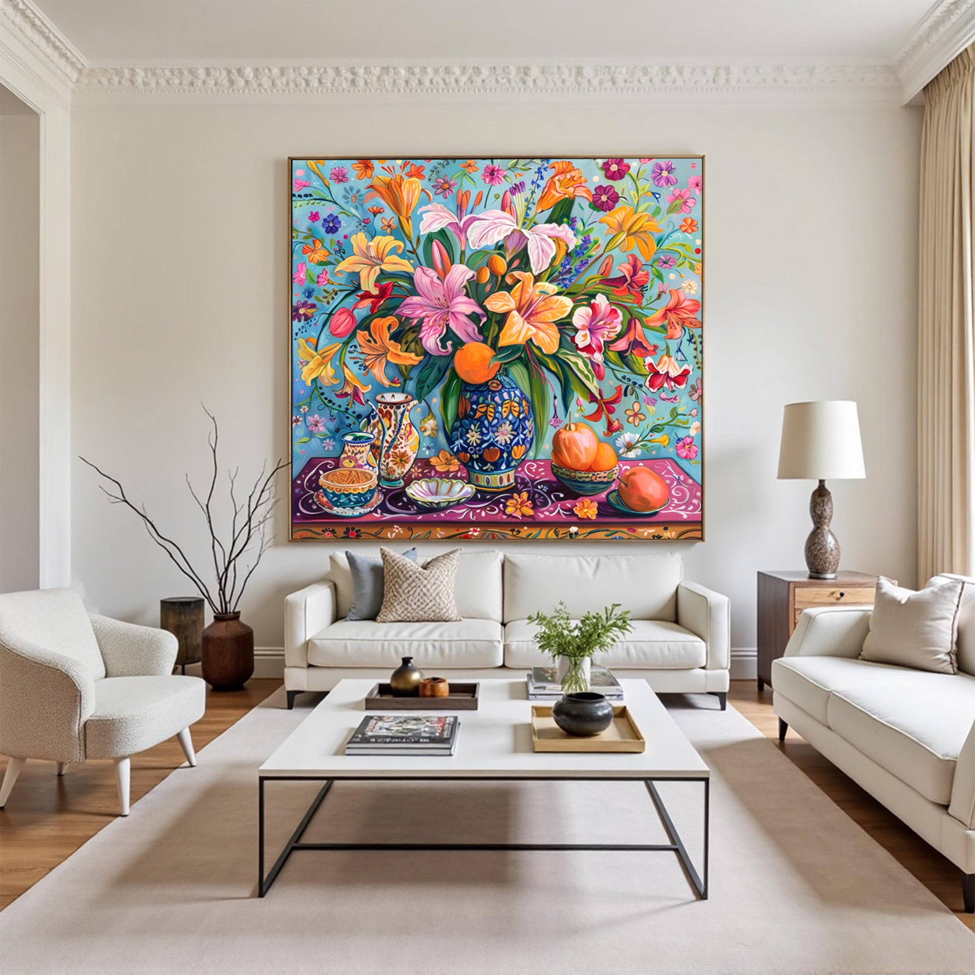 Vibrant Floral Art--#F004