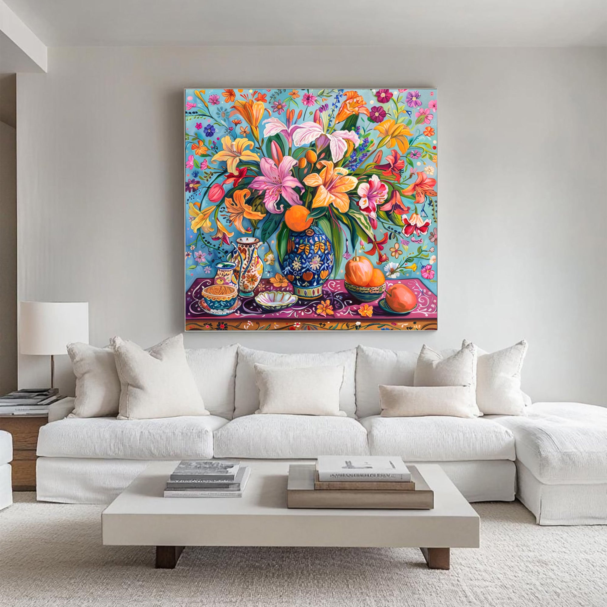 Vibrant Floral Art--#F004