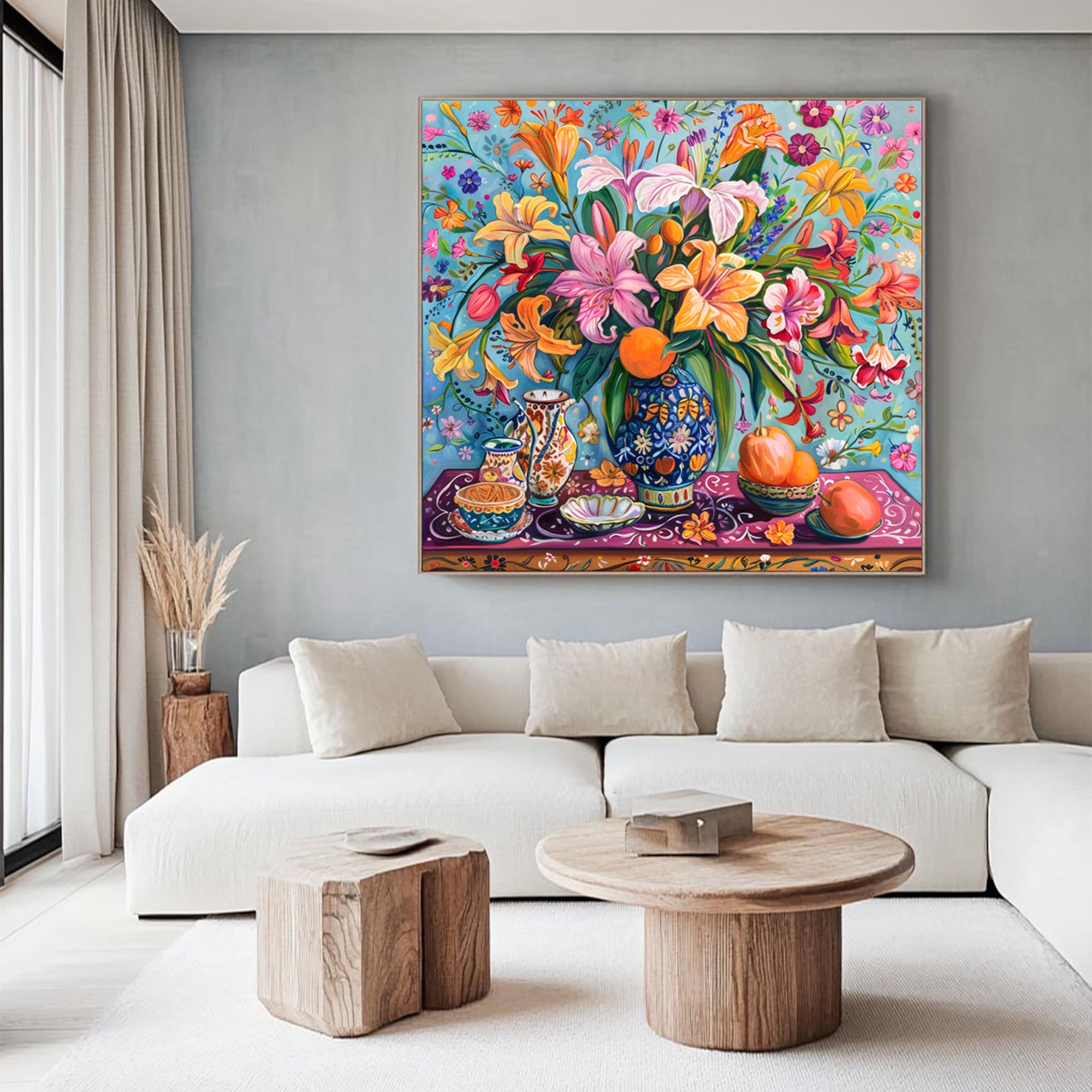 Vibrant Floral Art--#F004