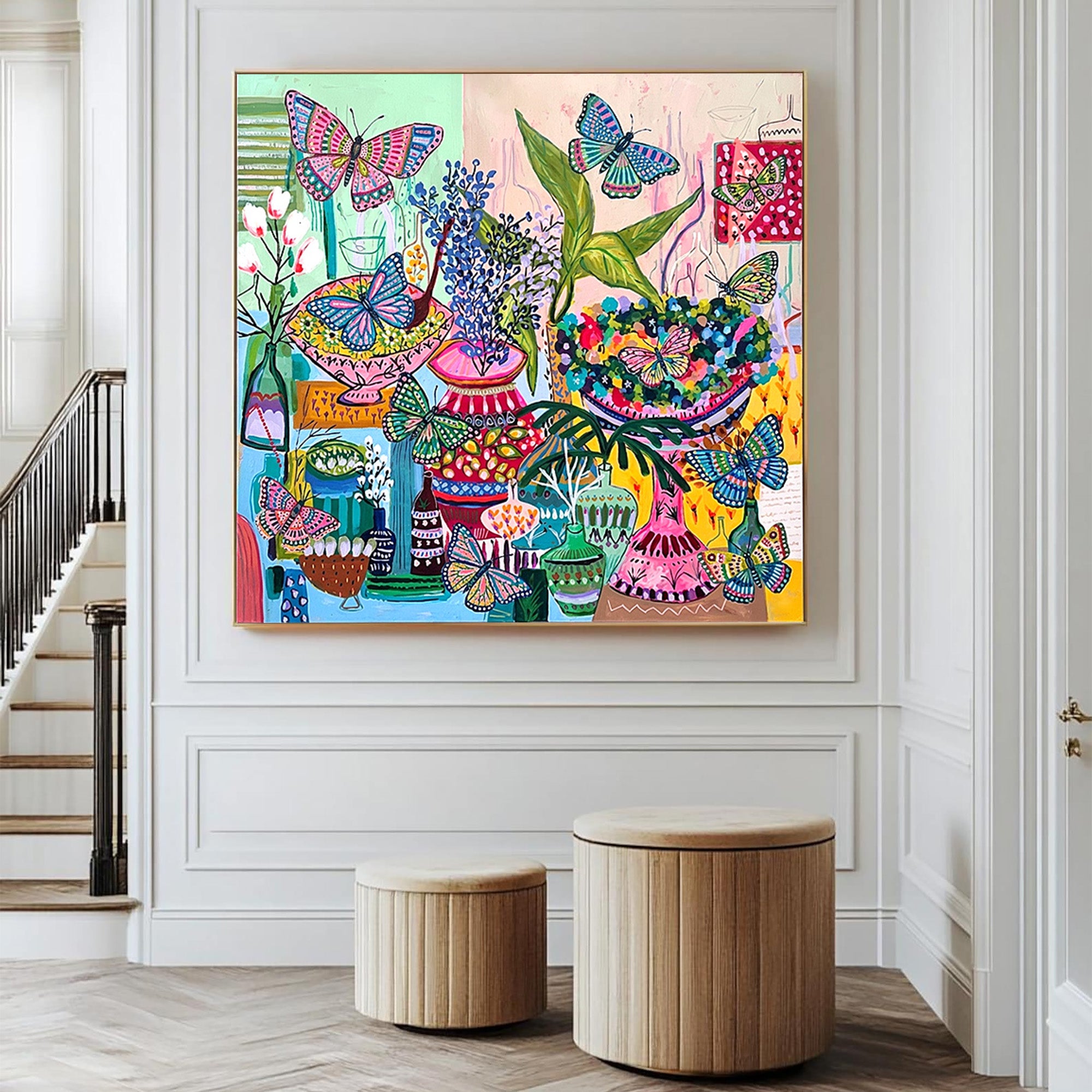 Vibrant Floral Art--#F005