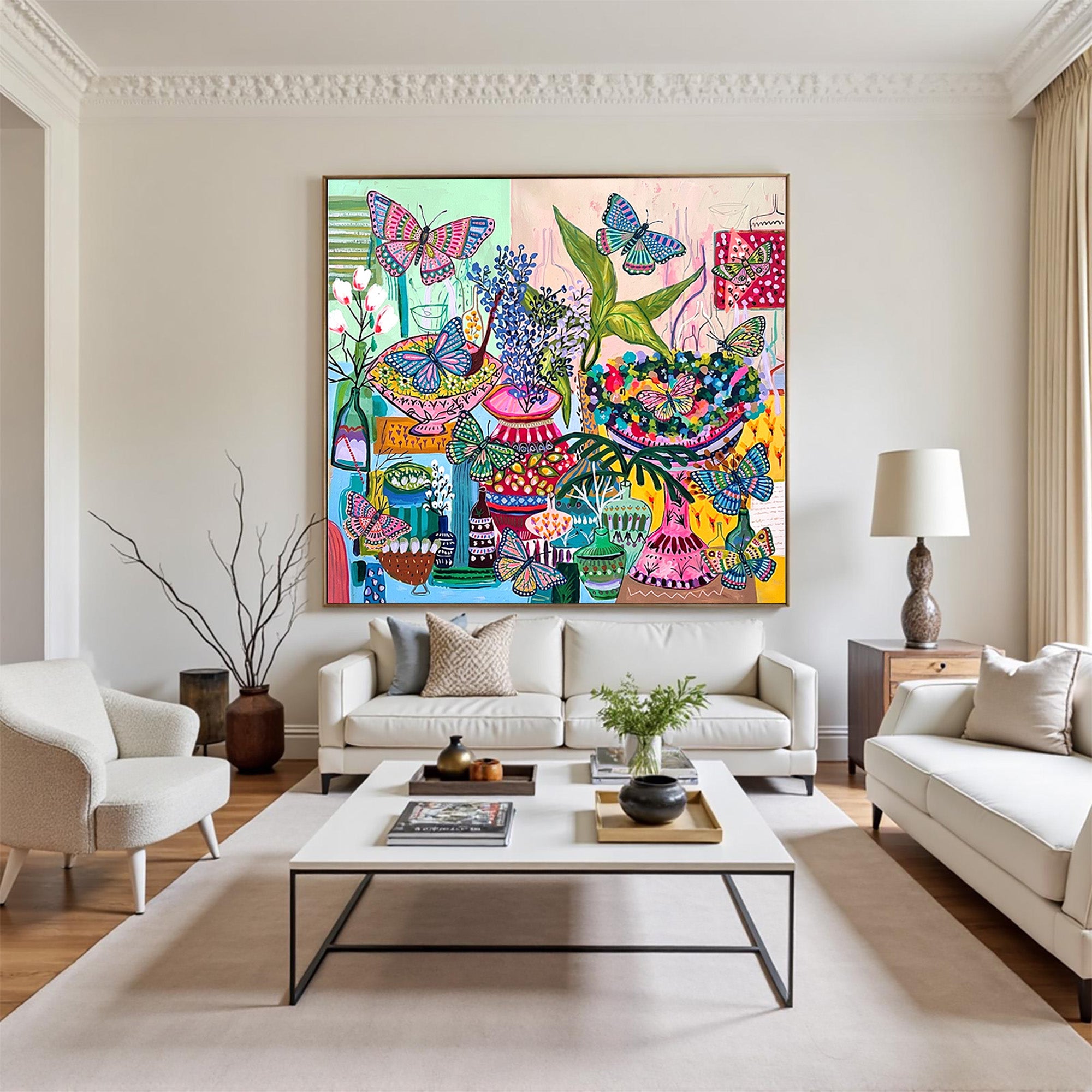 Vibrant Floral Art--#F005