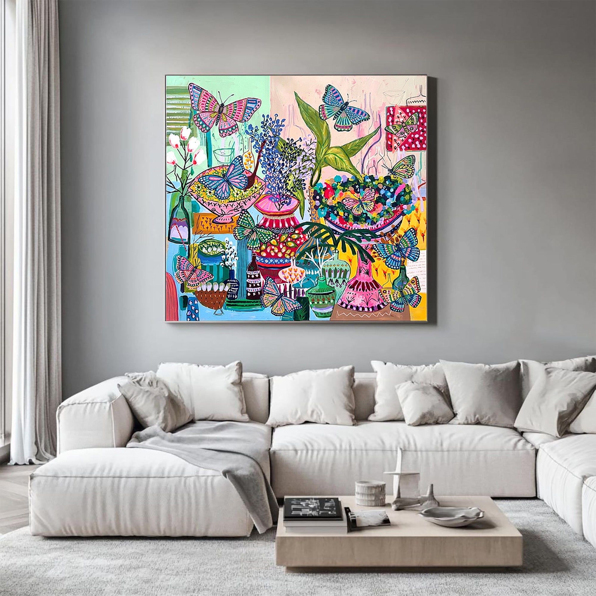 Vibrant Floral Art--#F005