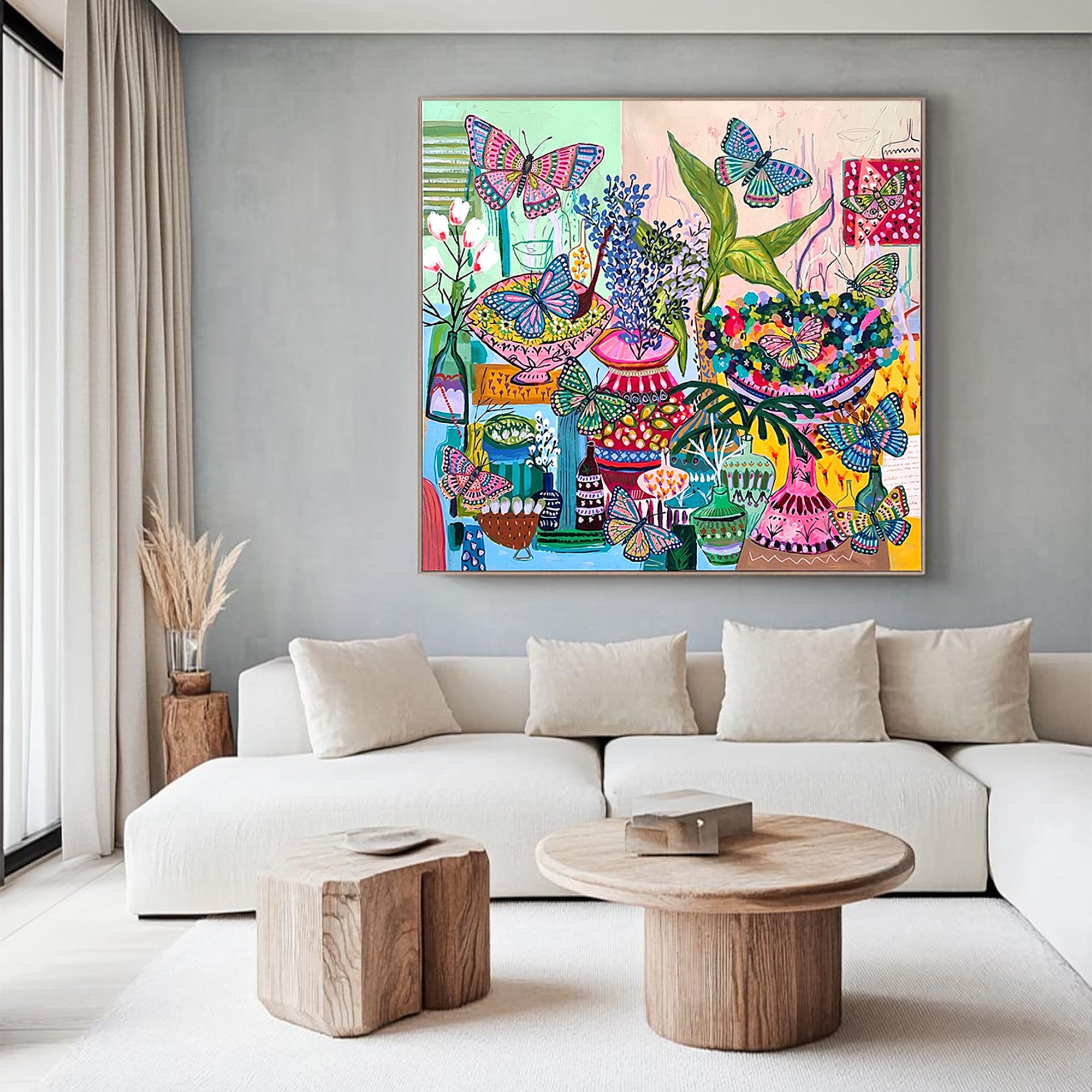 Vibrant Floral Art--#F005
