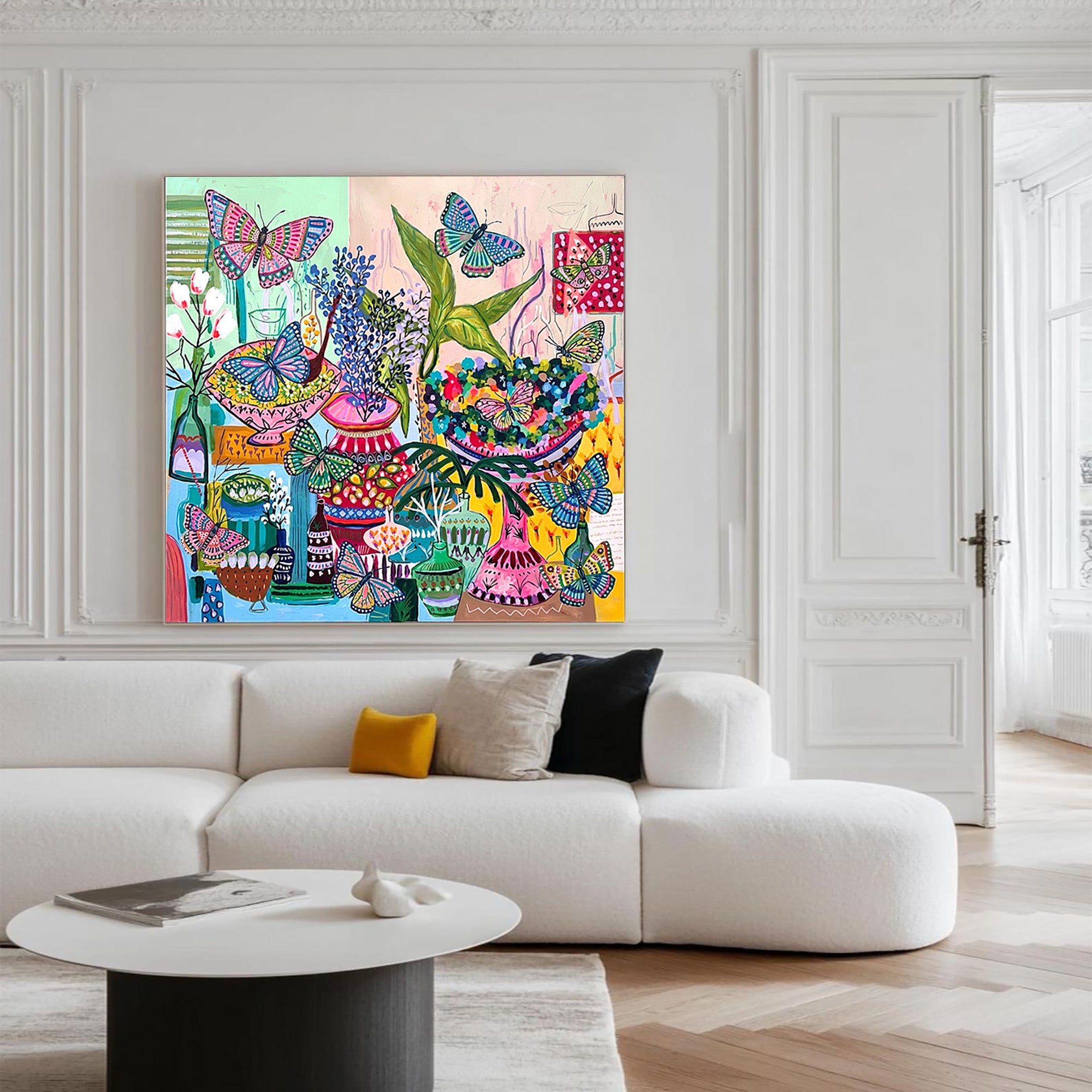Vibrant Floral Art--#F005