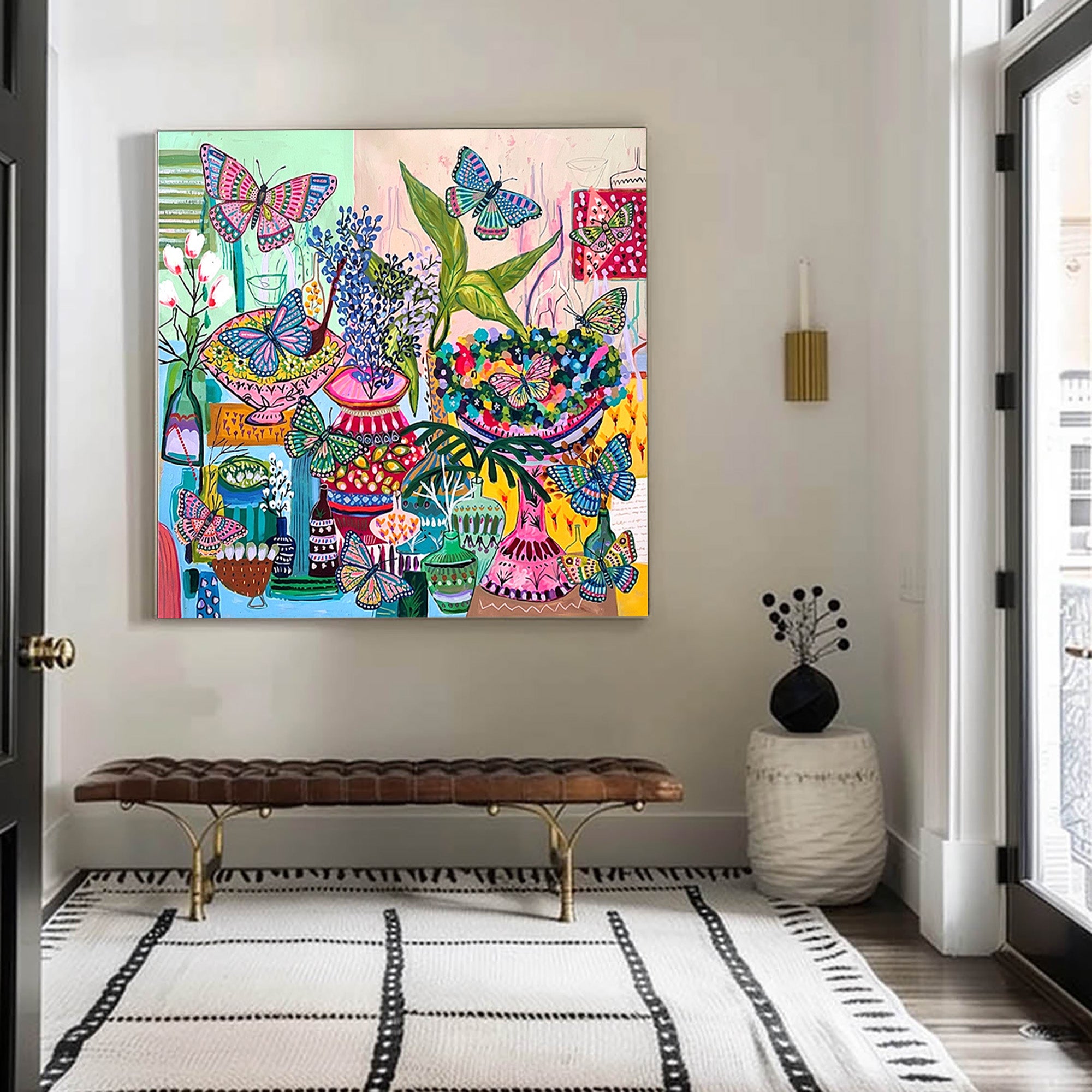 Vibrant Floral Art--#F005
