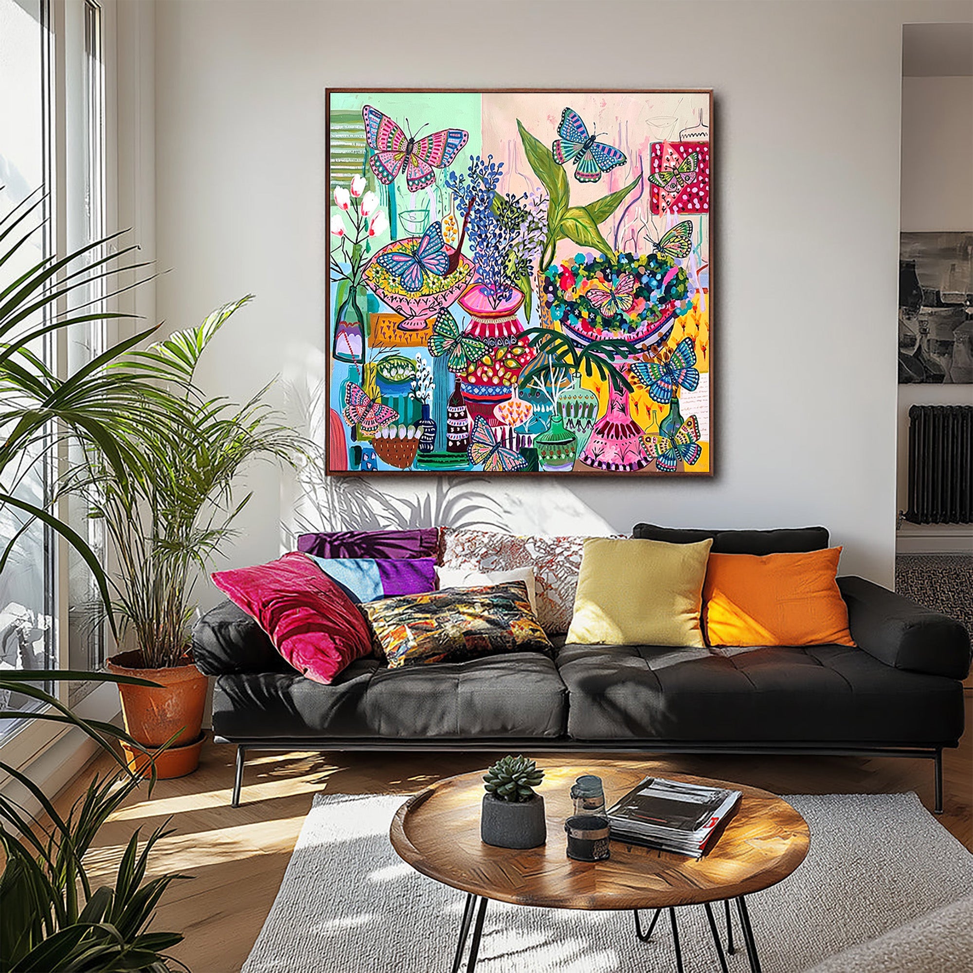 Vibrant Floral Art--#F005