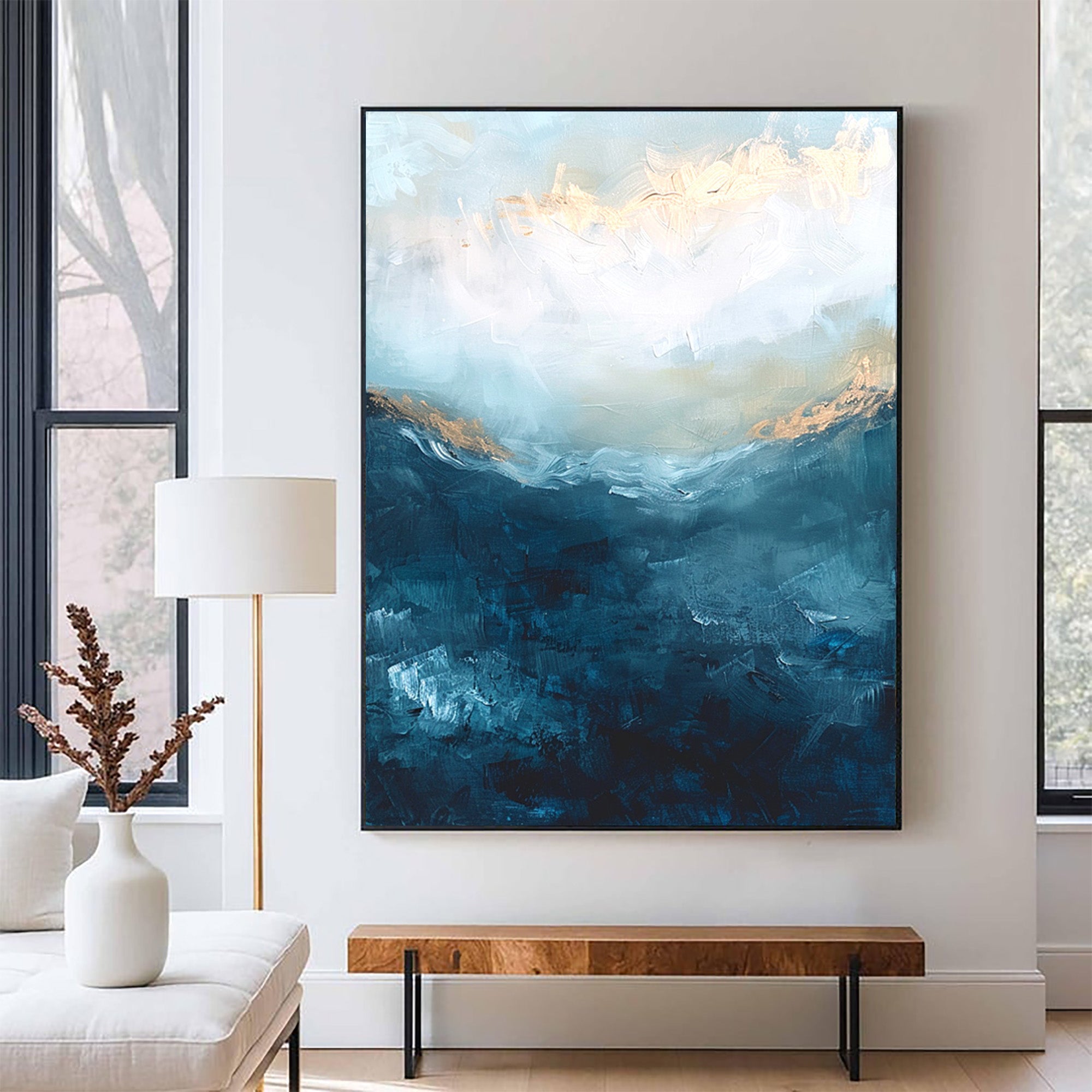 Blue Abstract Art--#G01