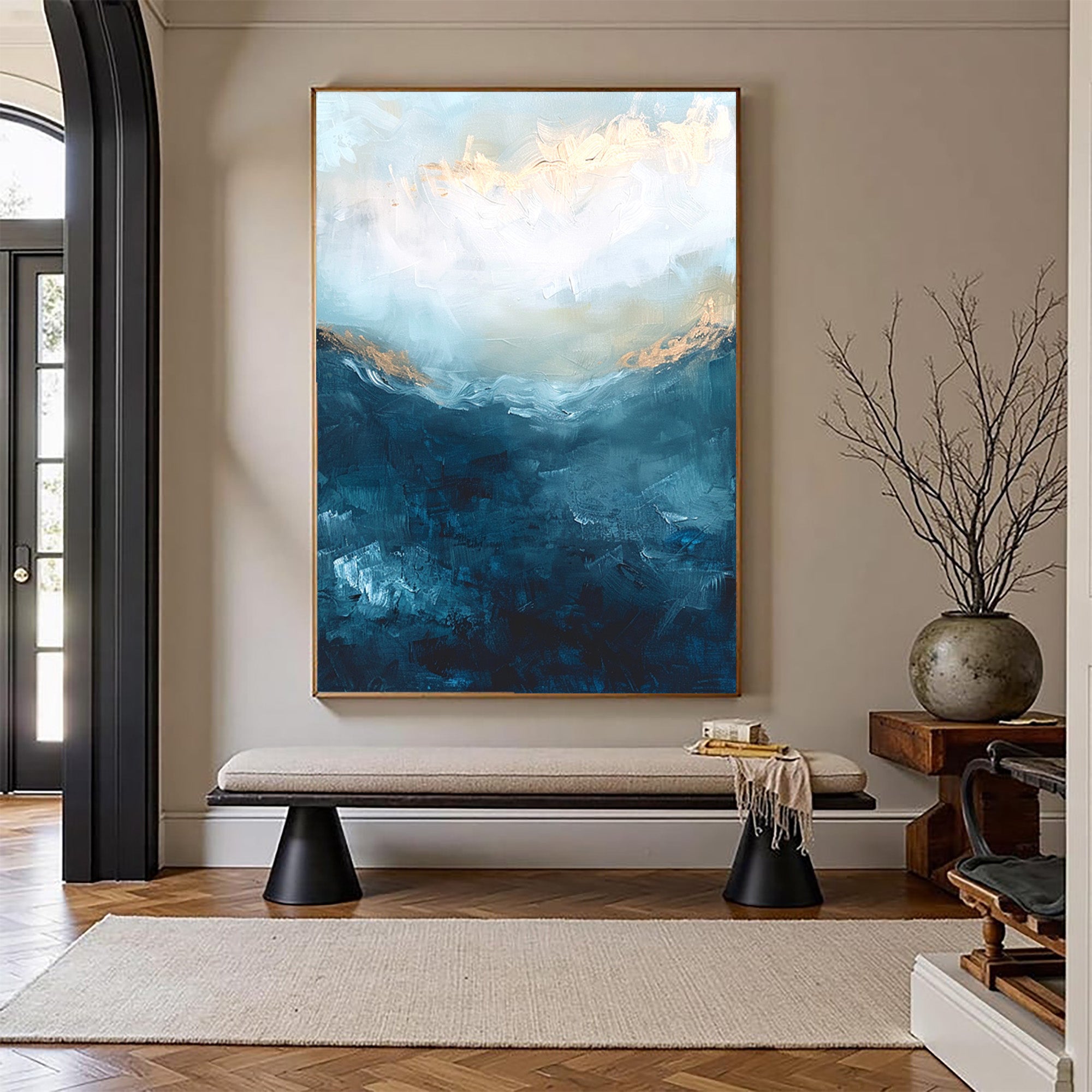 Blue Abstract Art--#G01