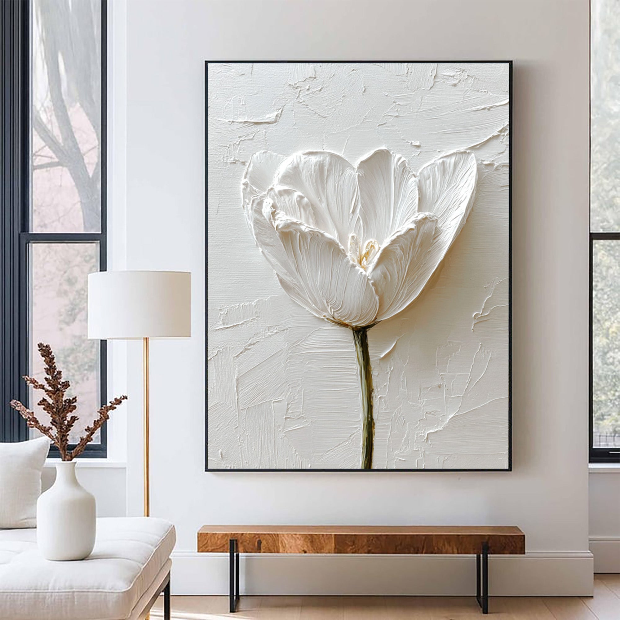 White Tulip Art