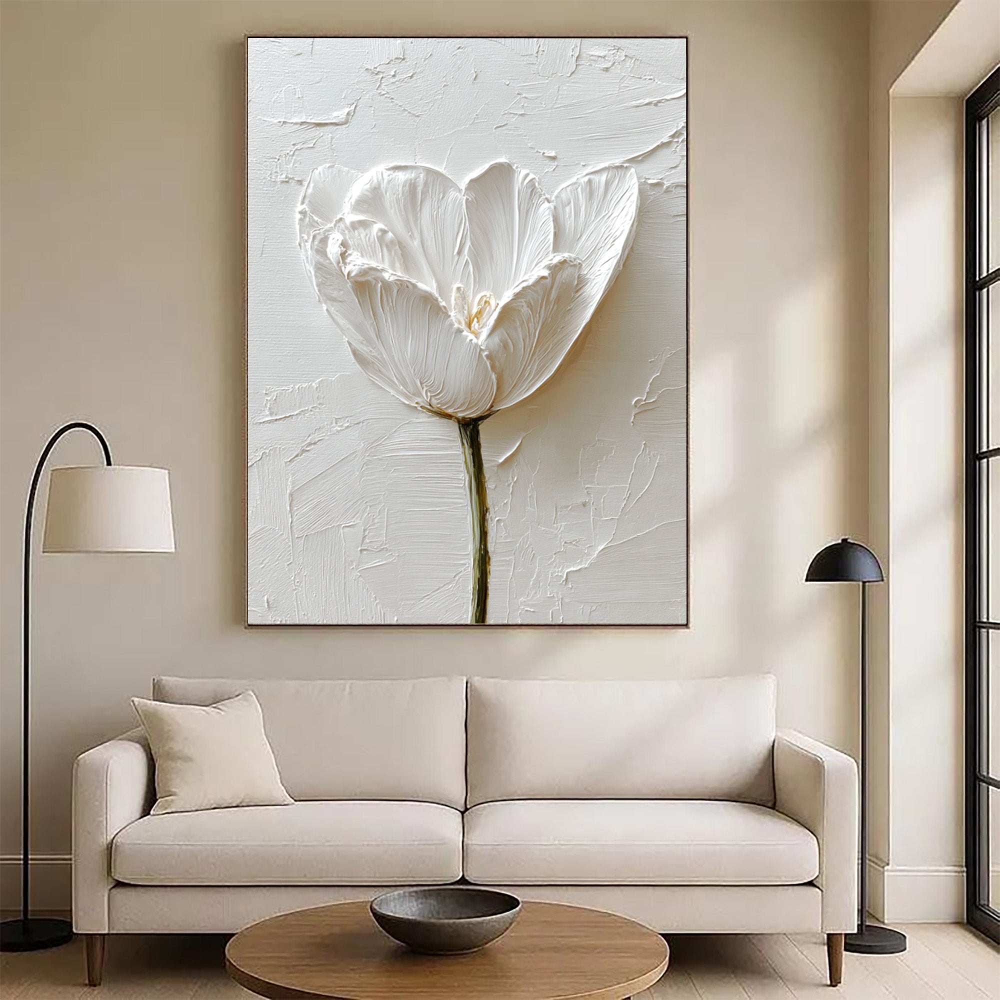White Tulip Art