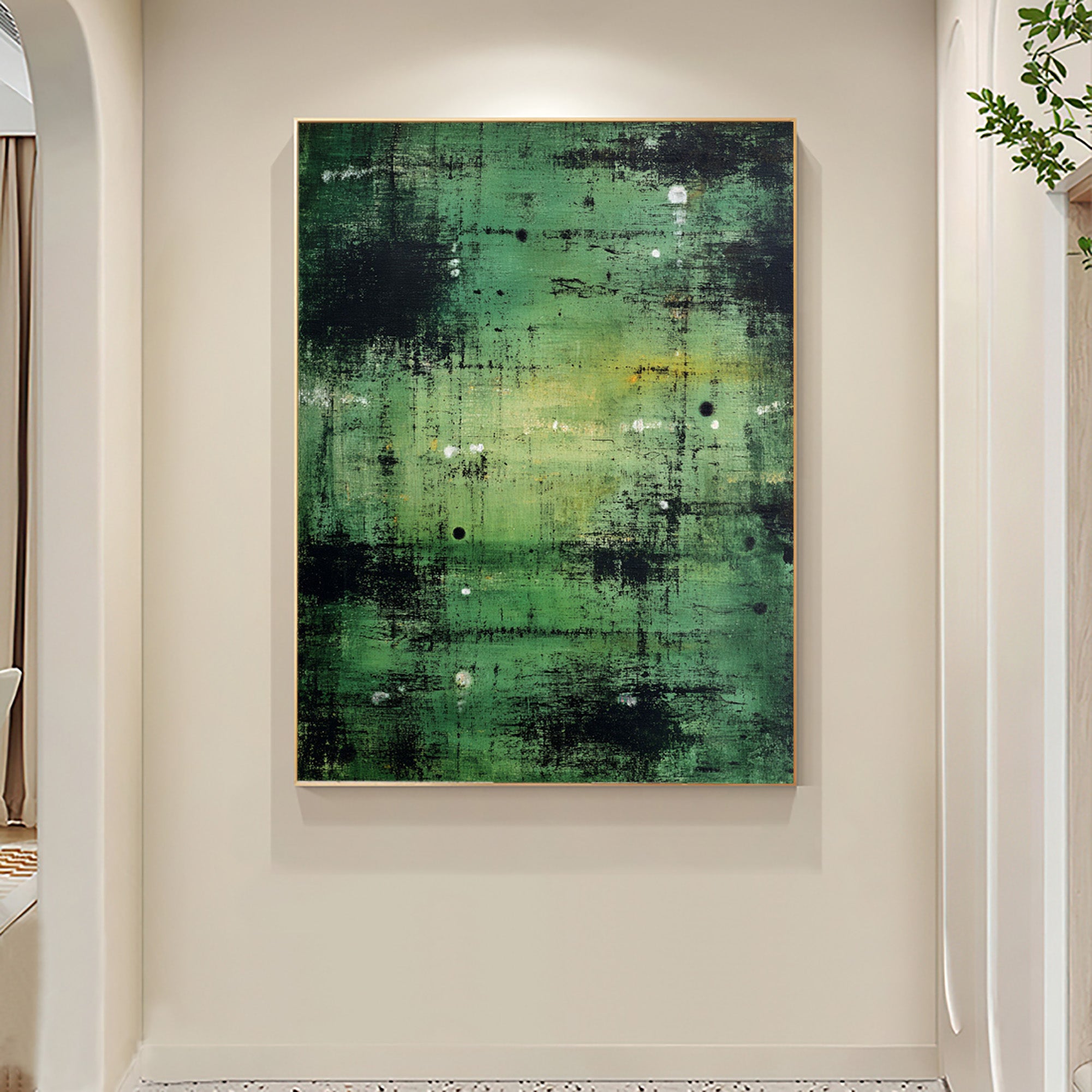 Green Abstract Canvas Art-GP002