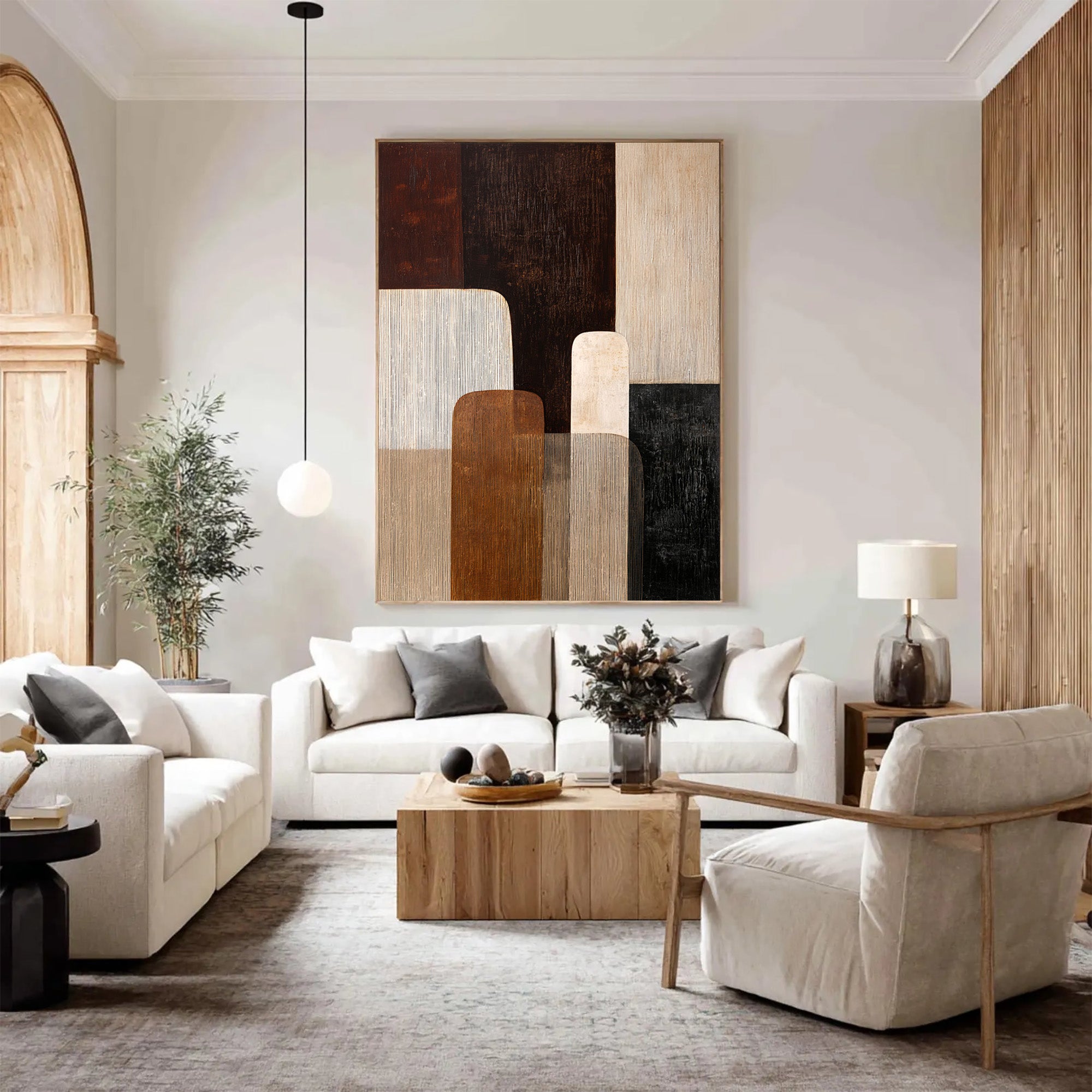 Brown Geometric Art-GP006