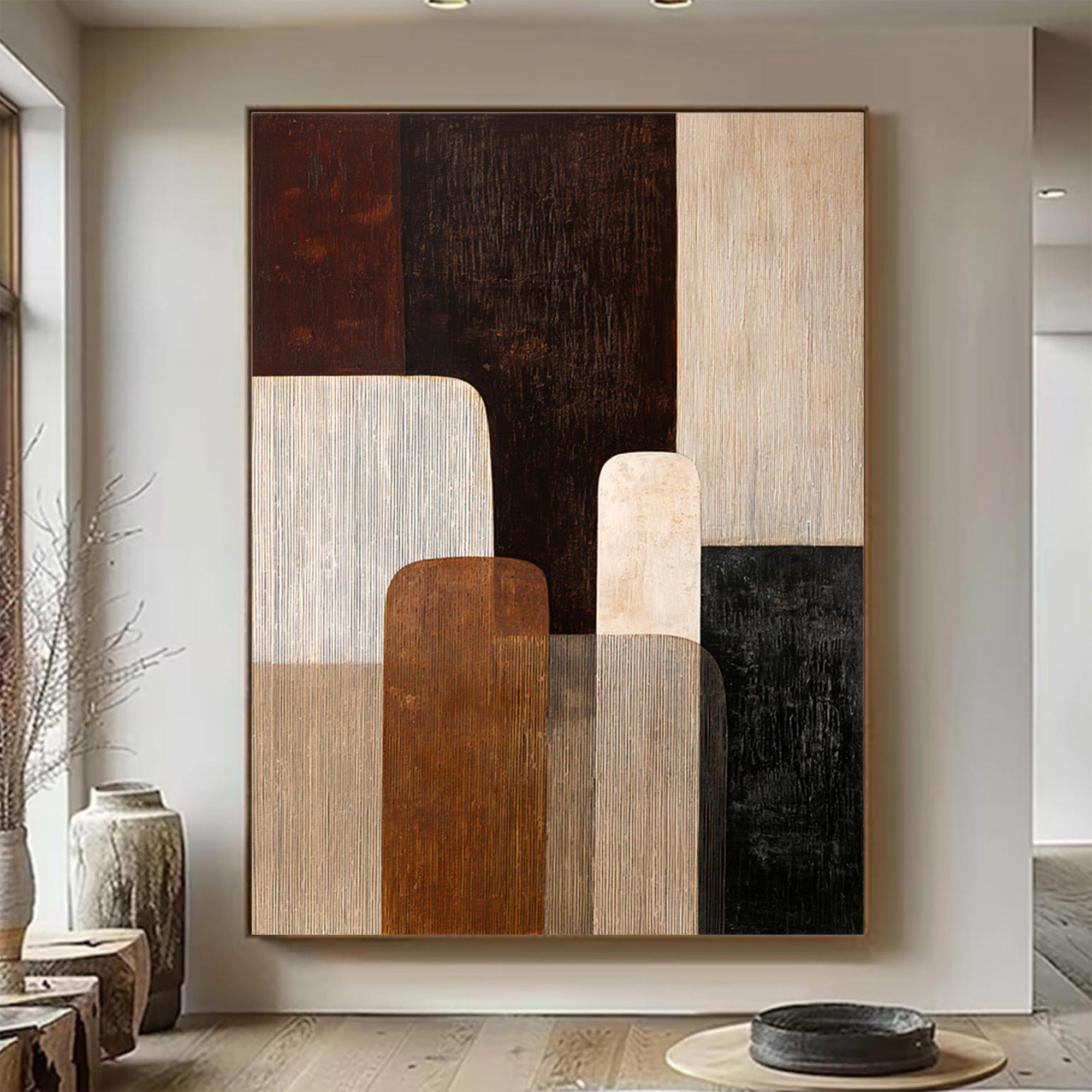 Brown Geometric Art-GP006