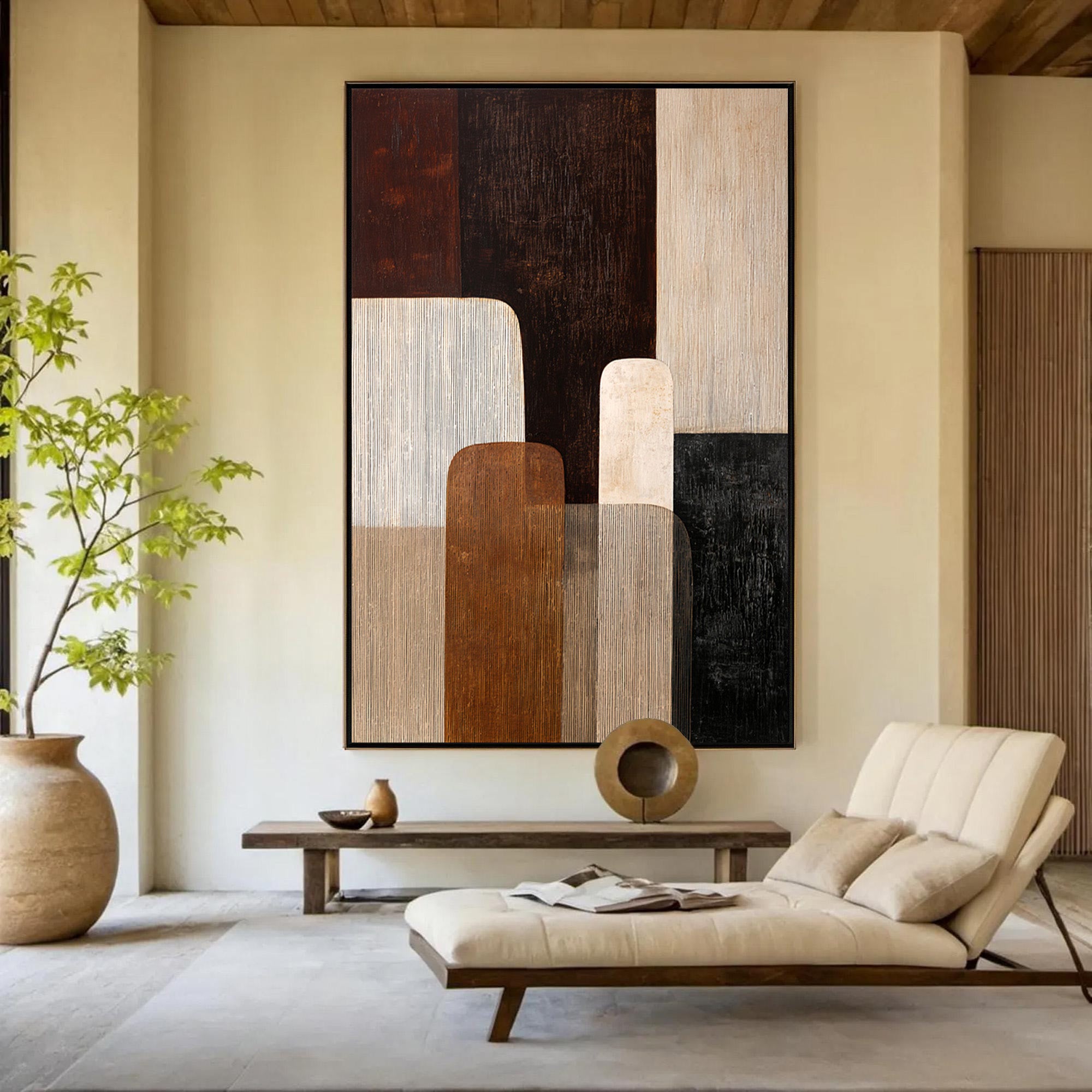 Brown Geometric Art-GP006
