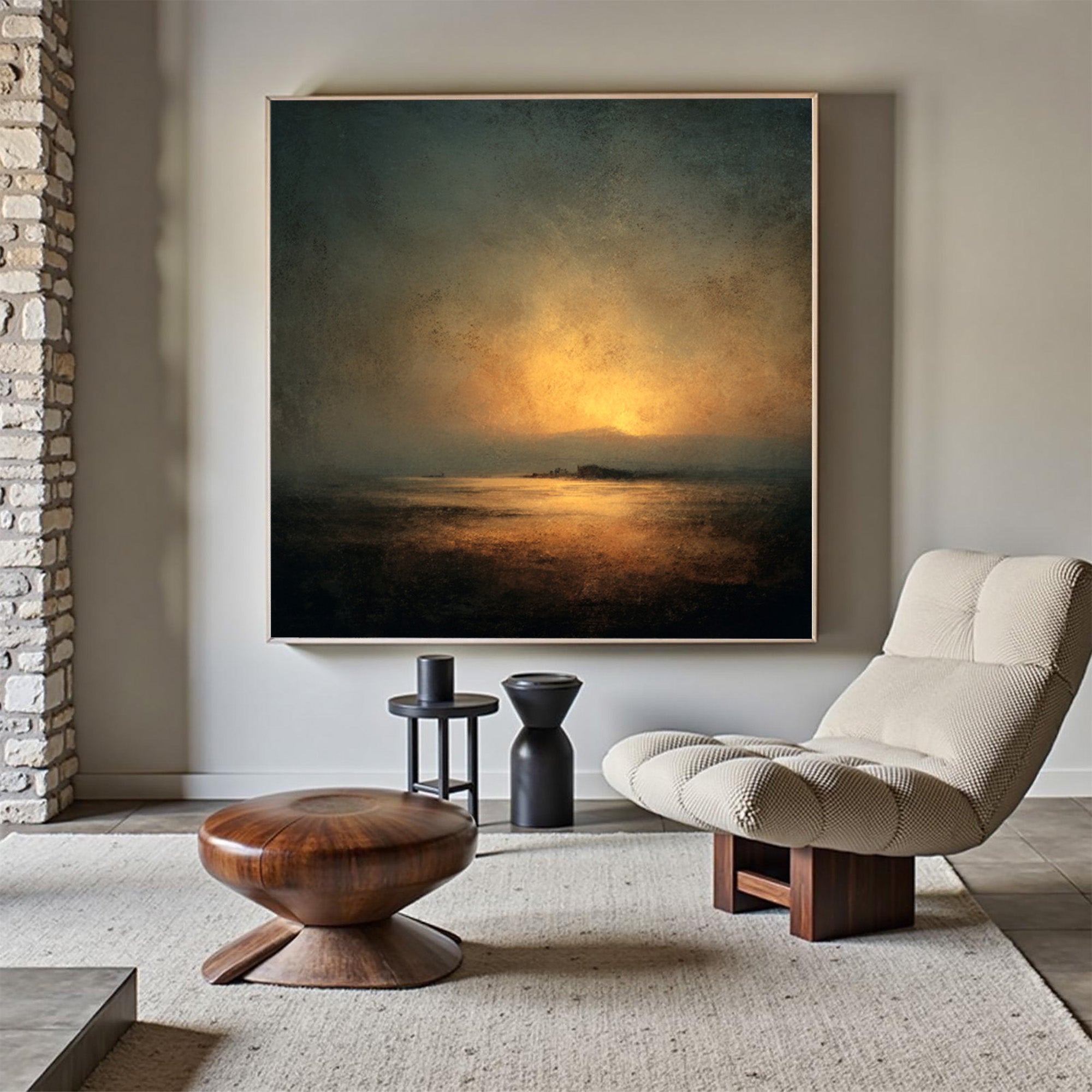Beige Landscape Art