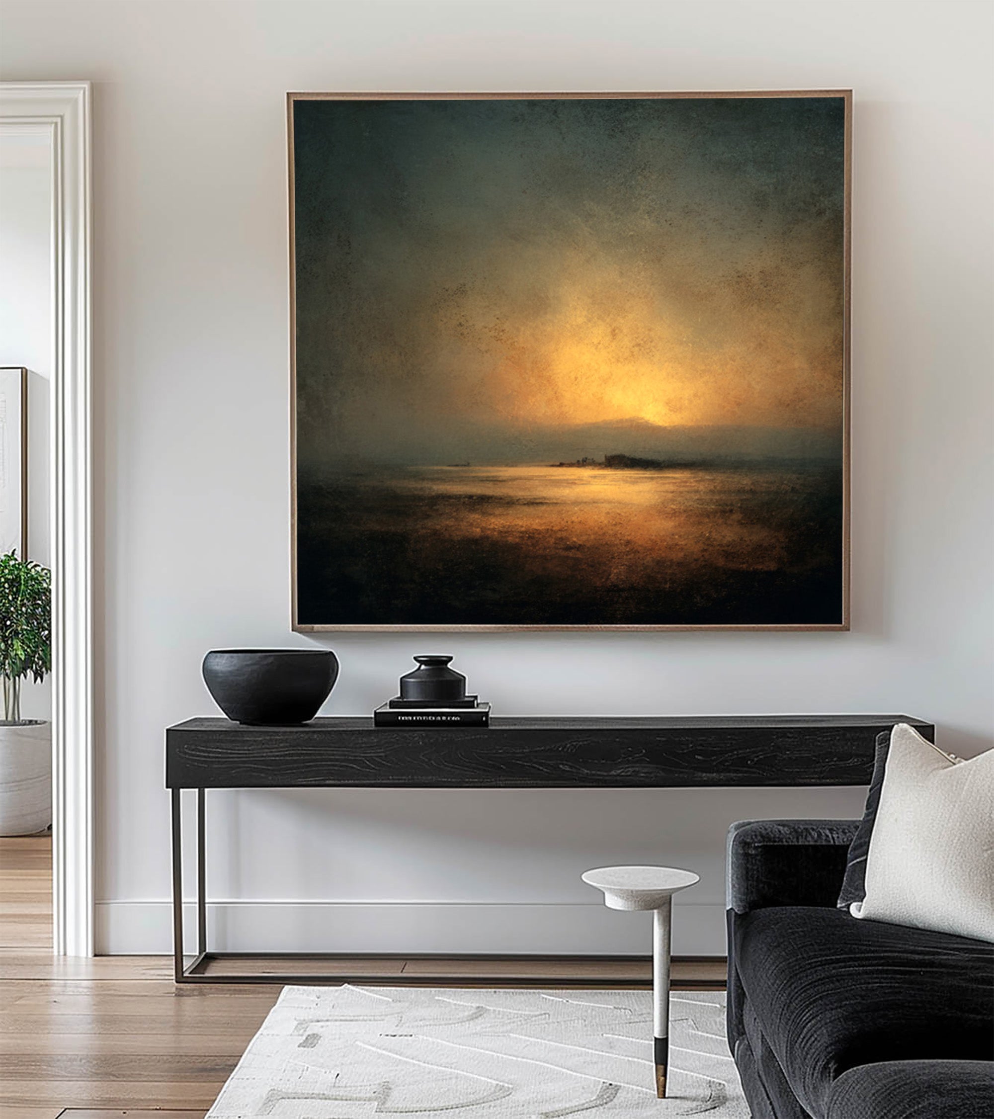 Beige Landscape Art