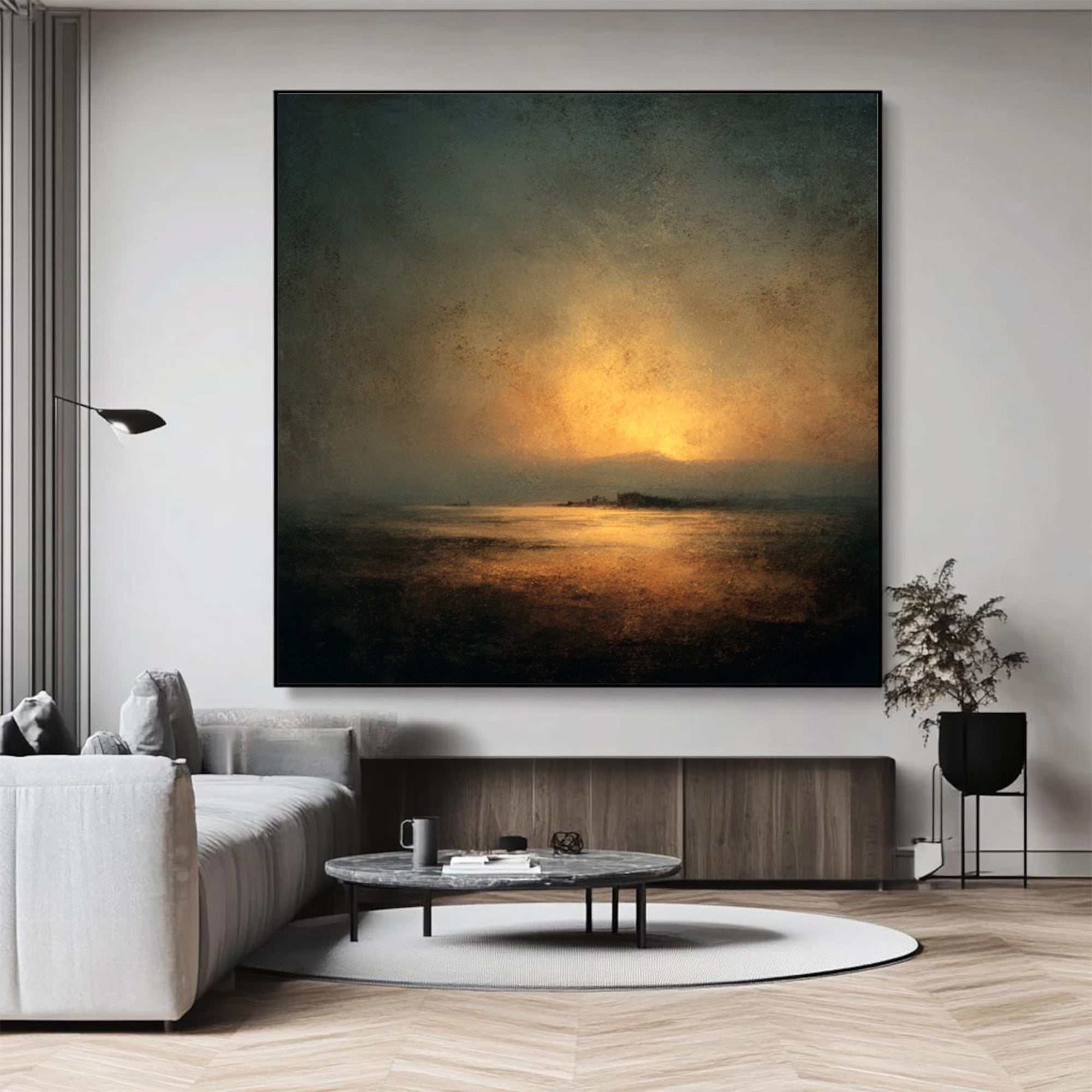 Beige Landscape Art