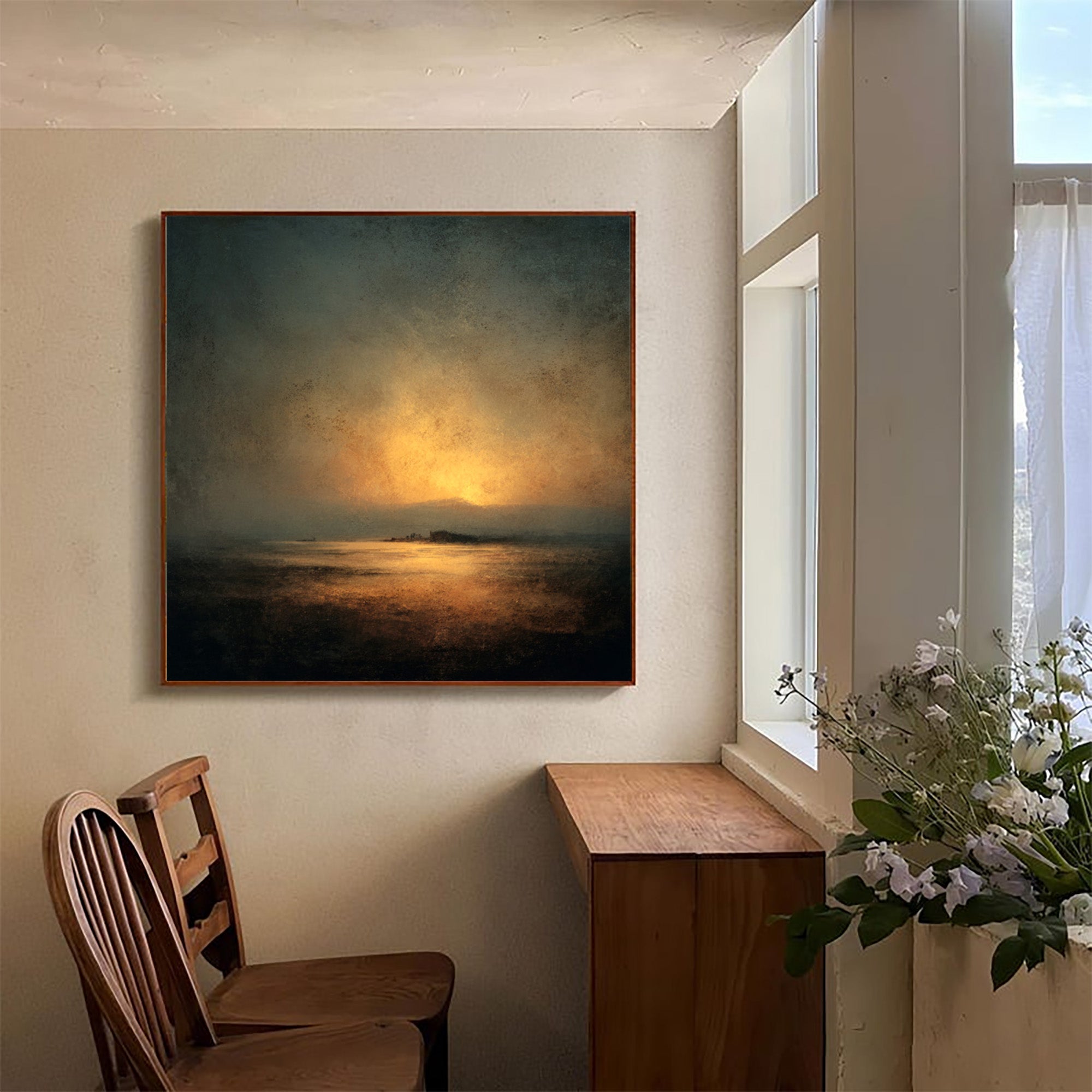 Beige Landscape Art
