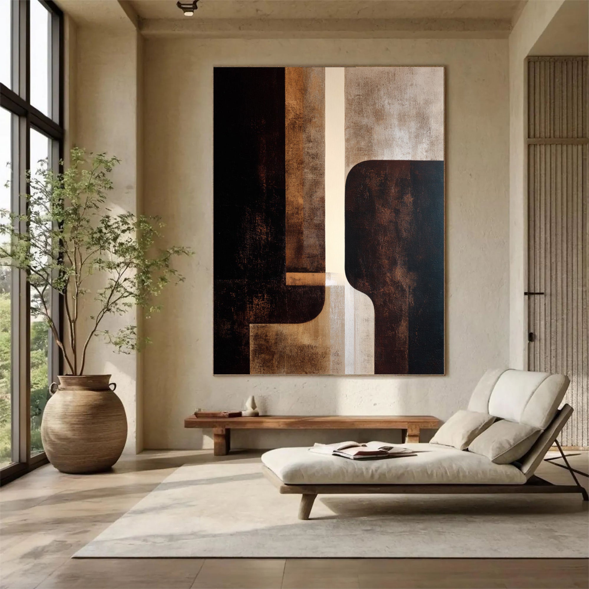 Brown Geometric Art-GP001