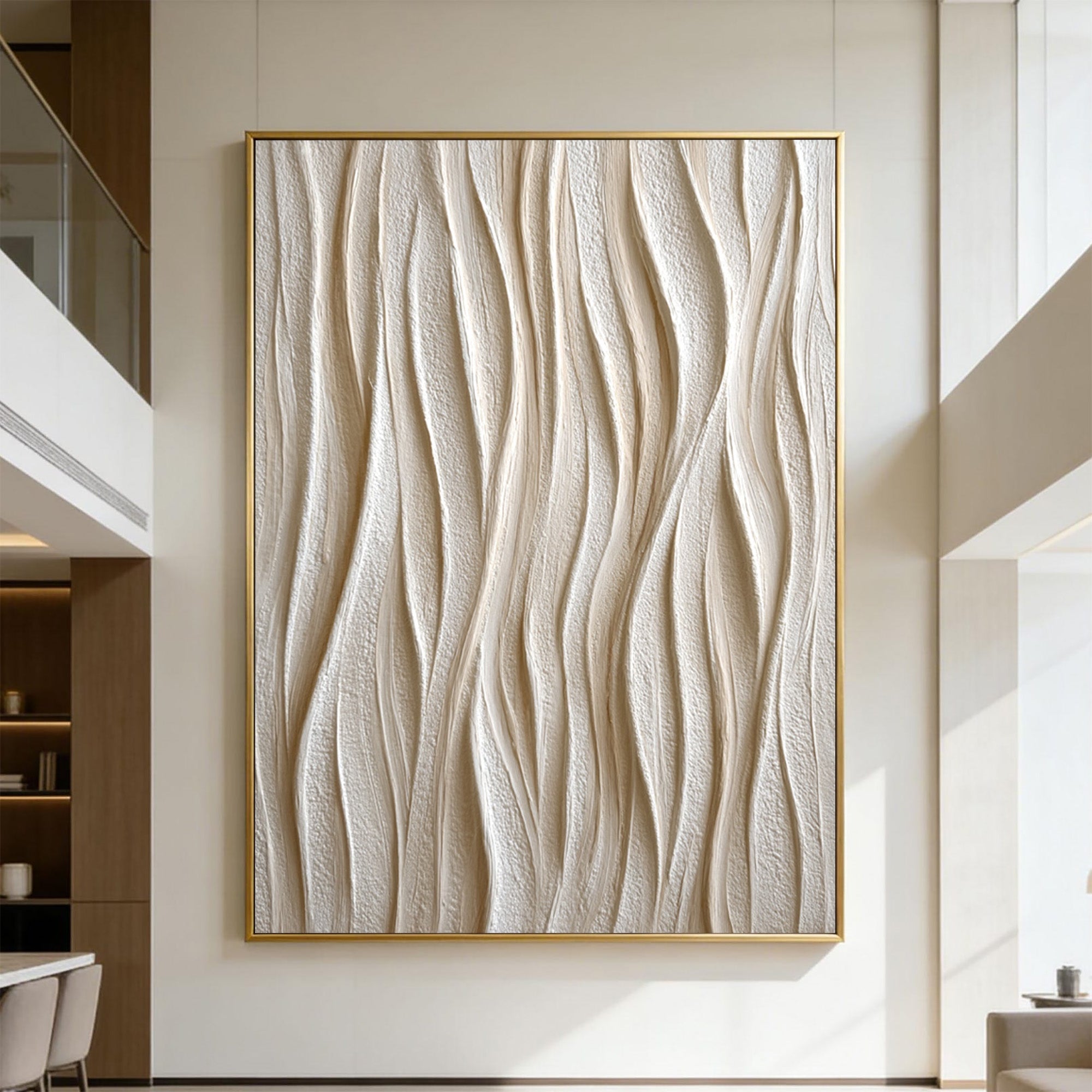 Beige Textured Art--#V001