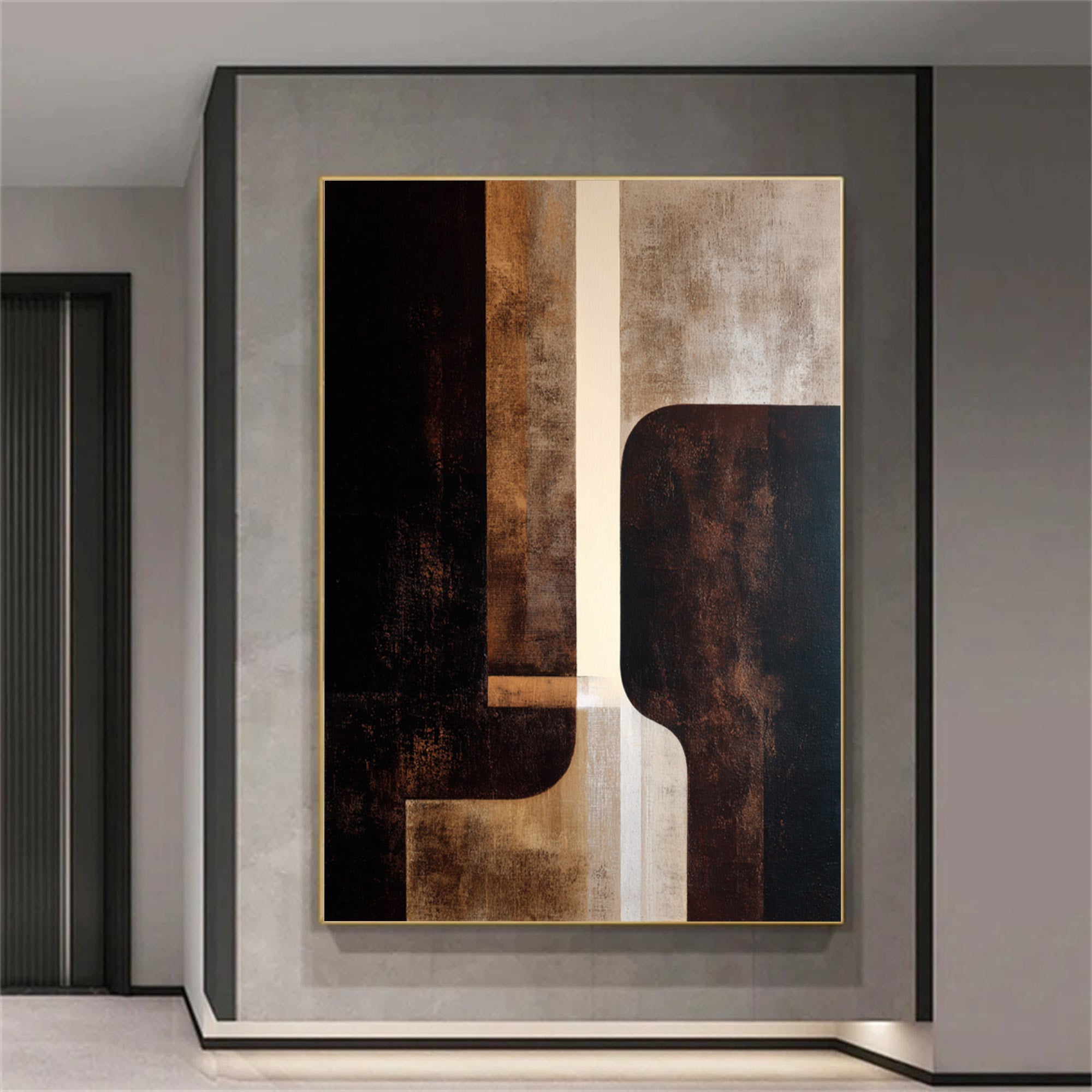 Brown Geometric Art-GP001