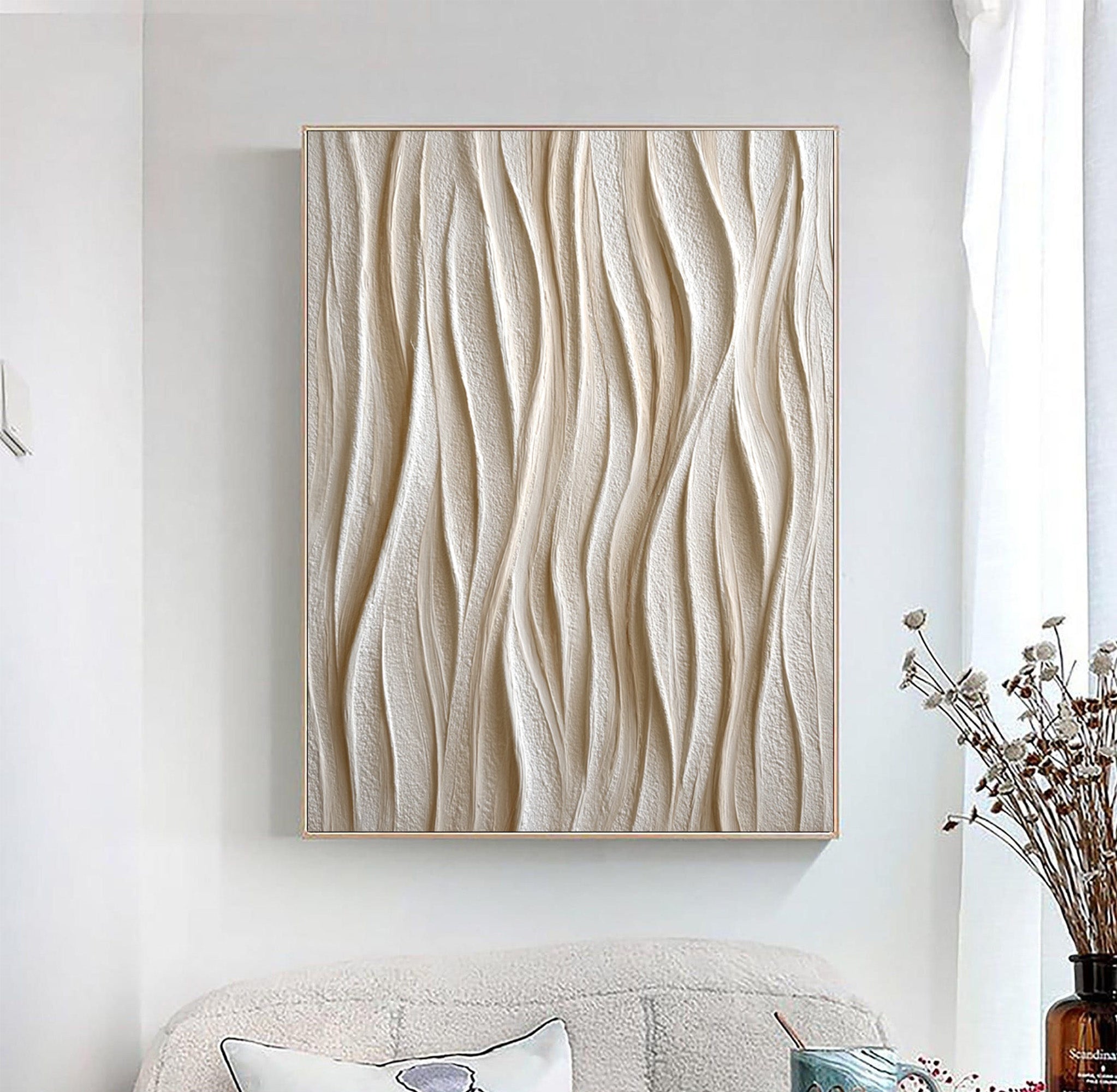 Beige Textured Art--#V001
