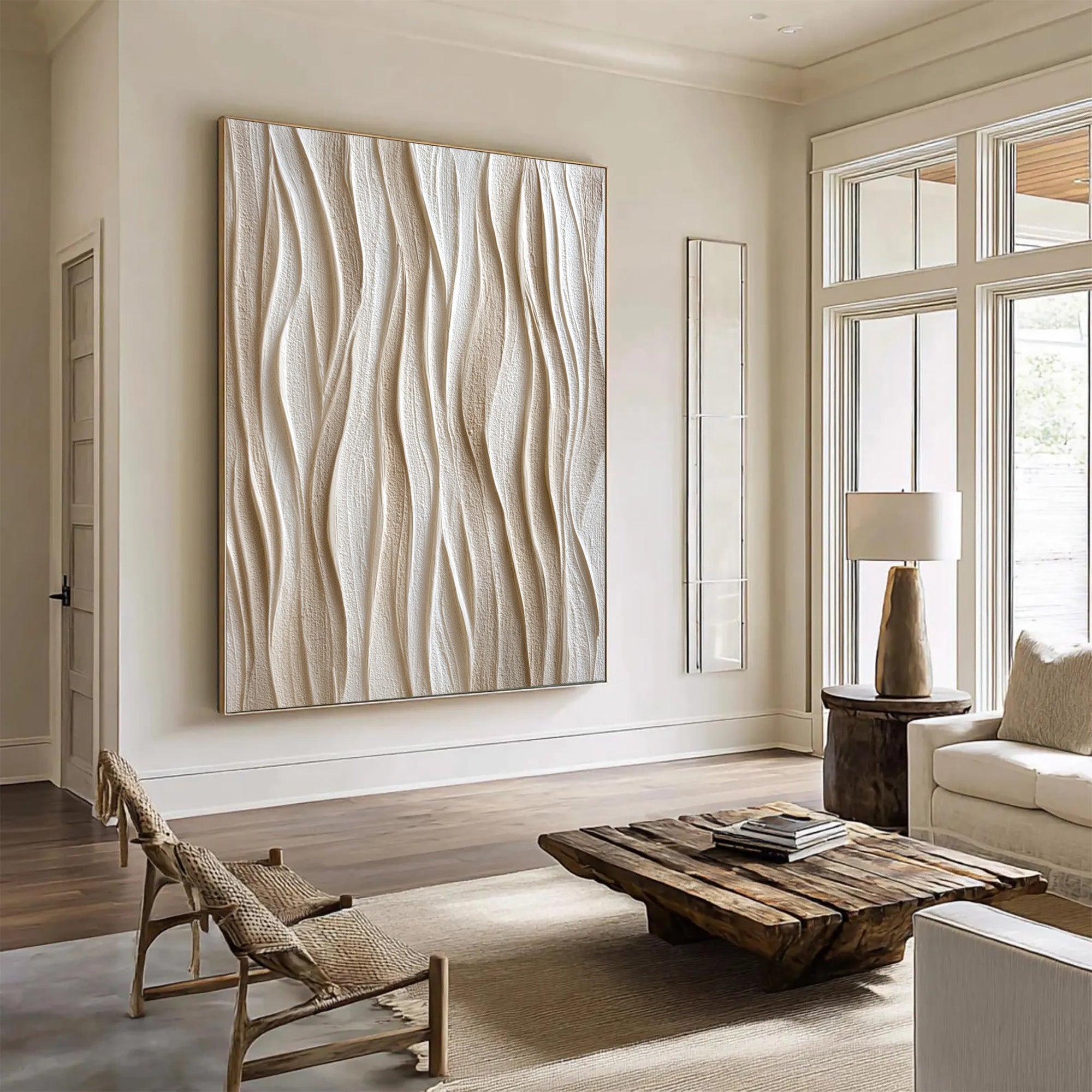 Beige Textured Art--#V002