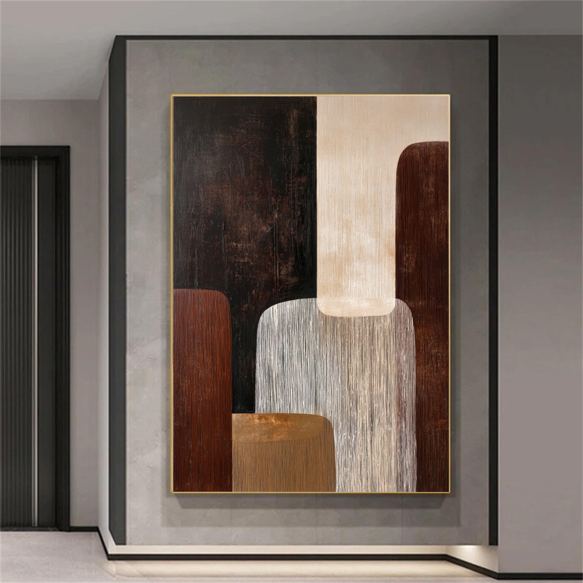 Brown Geometric Art-GP002