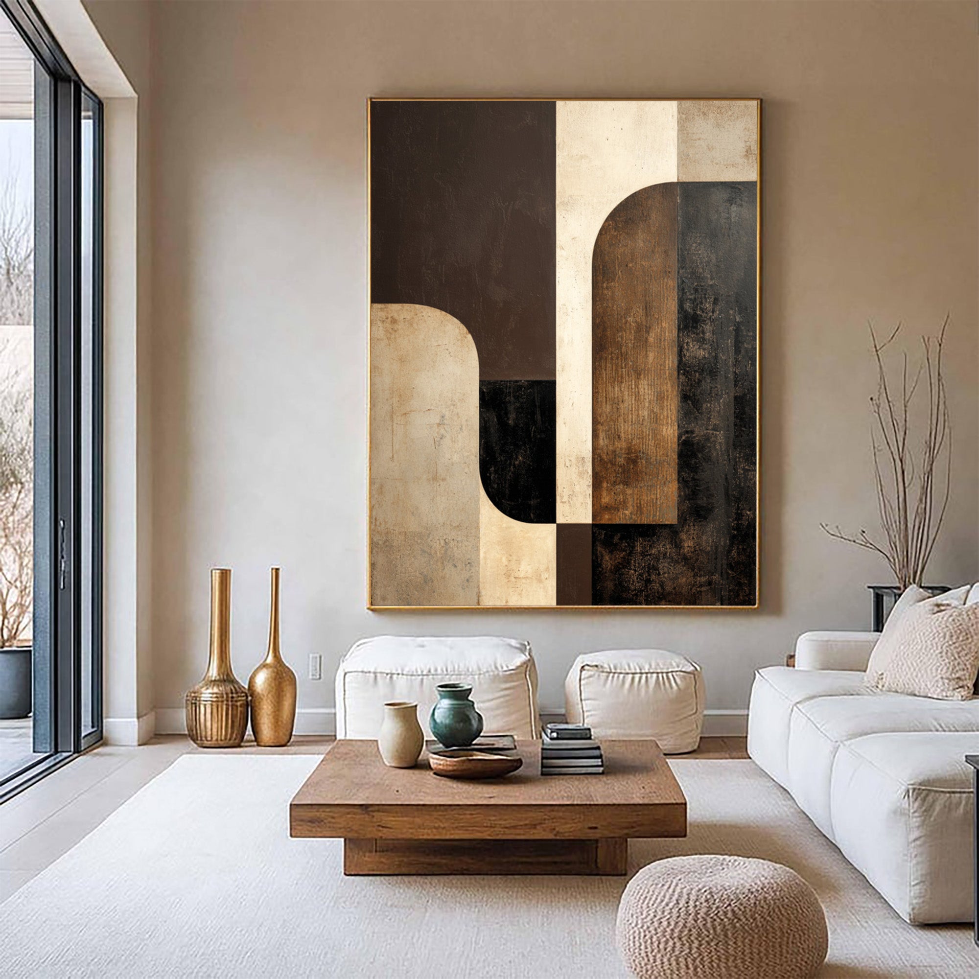 Brown Geometric Art-GP003