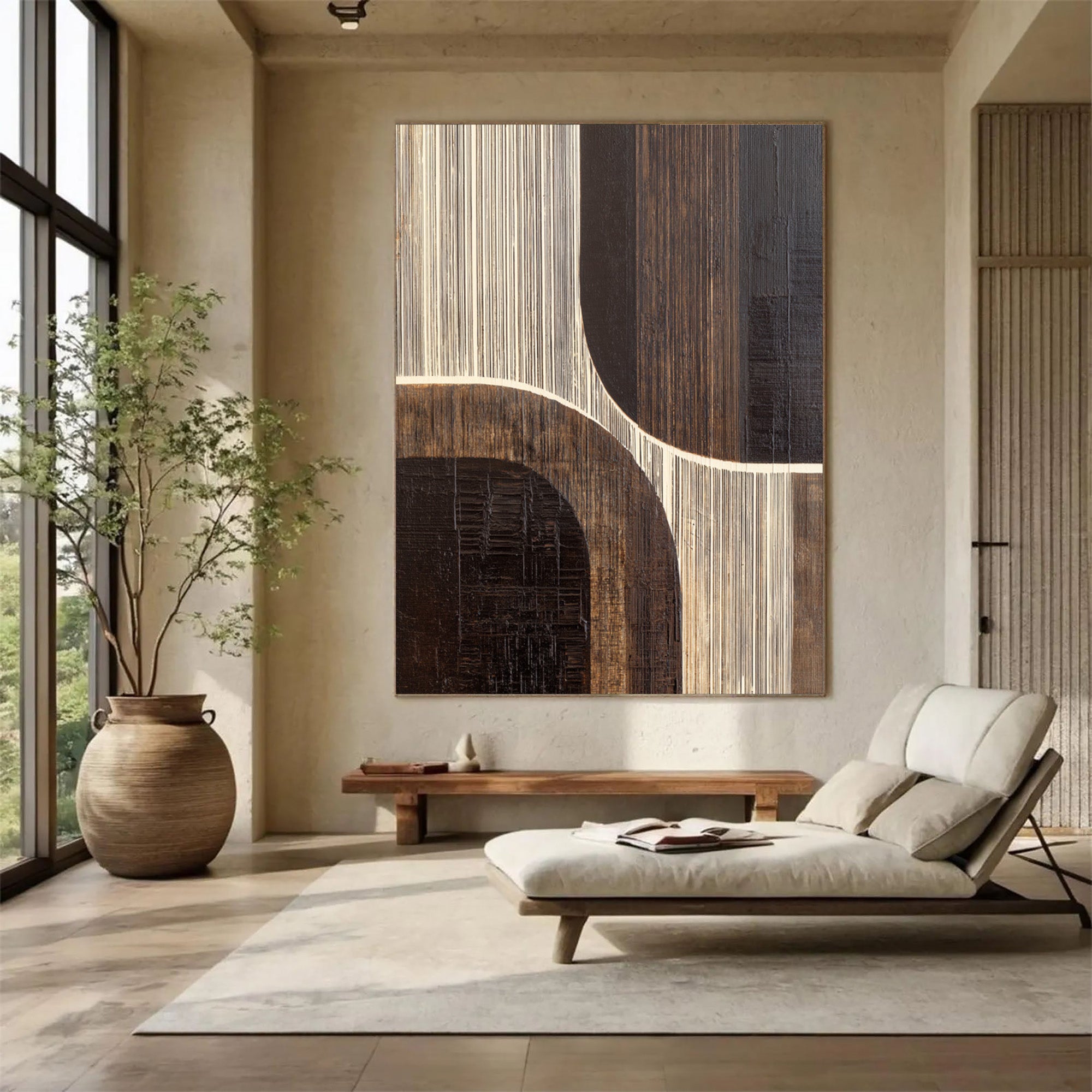 Brown Geometric Art-GP004