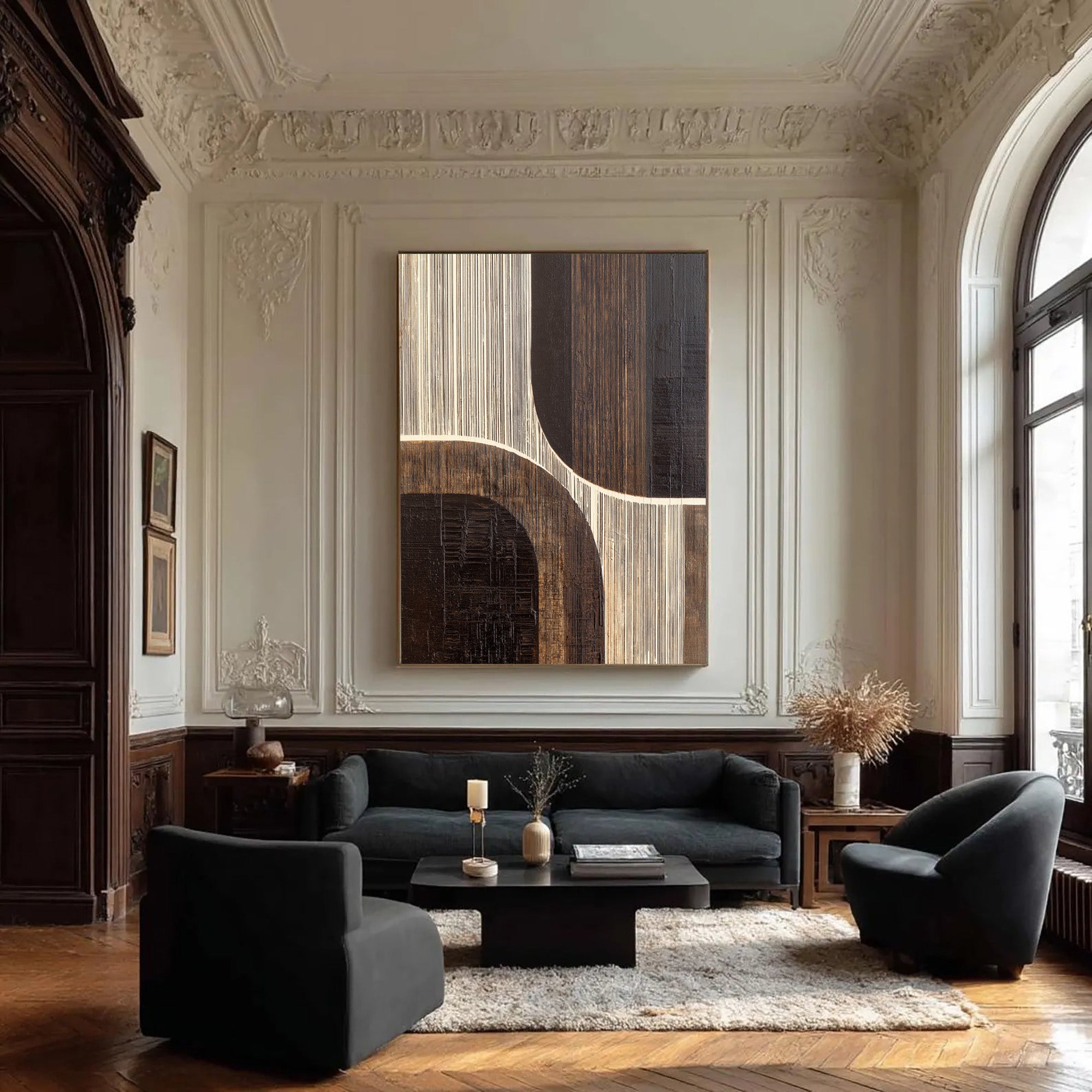 Brown Geometric Art-GP004
