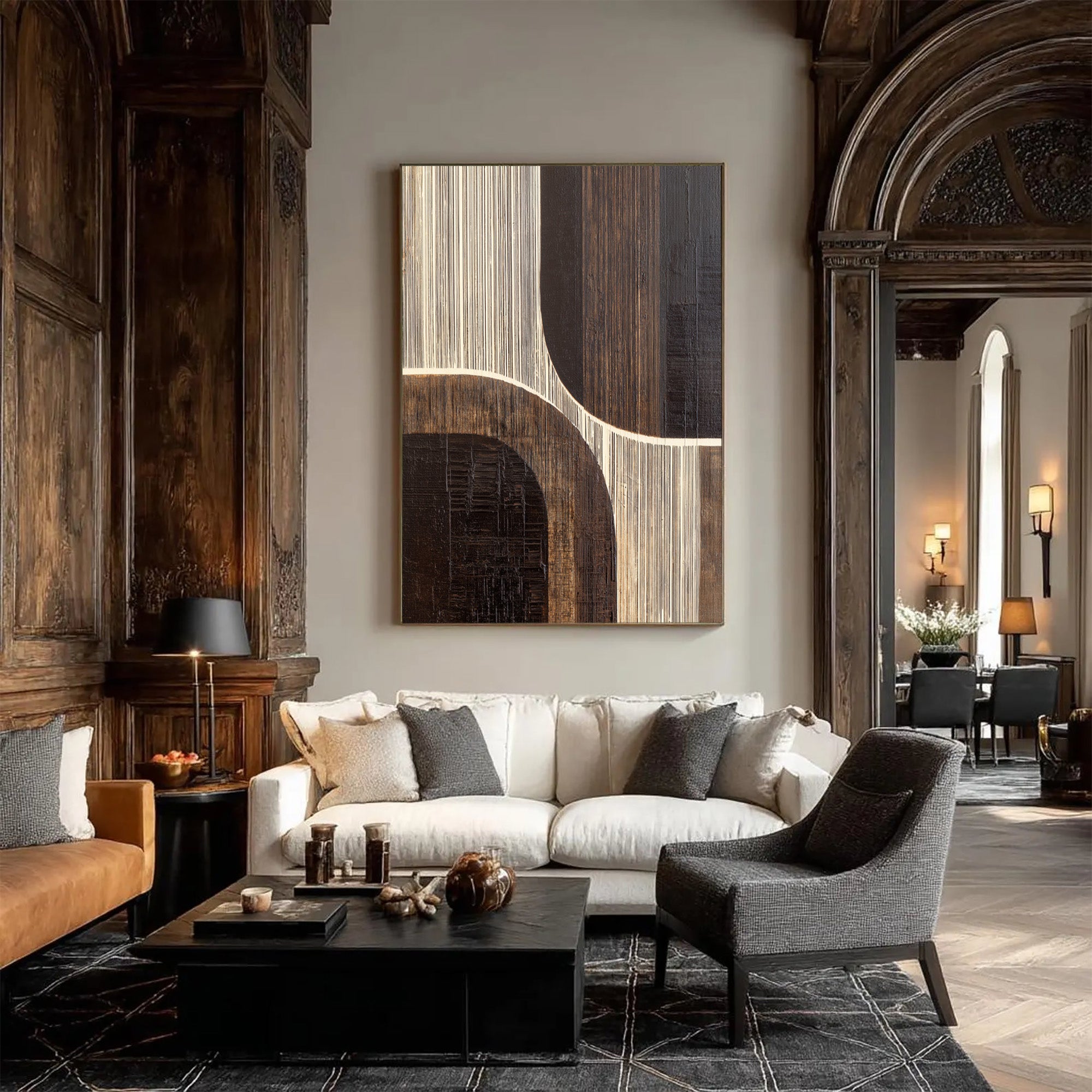 Brown Geometric Art-GP004