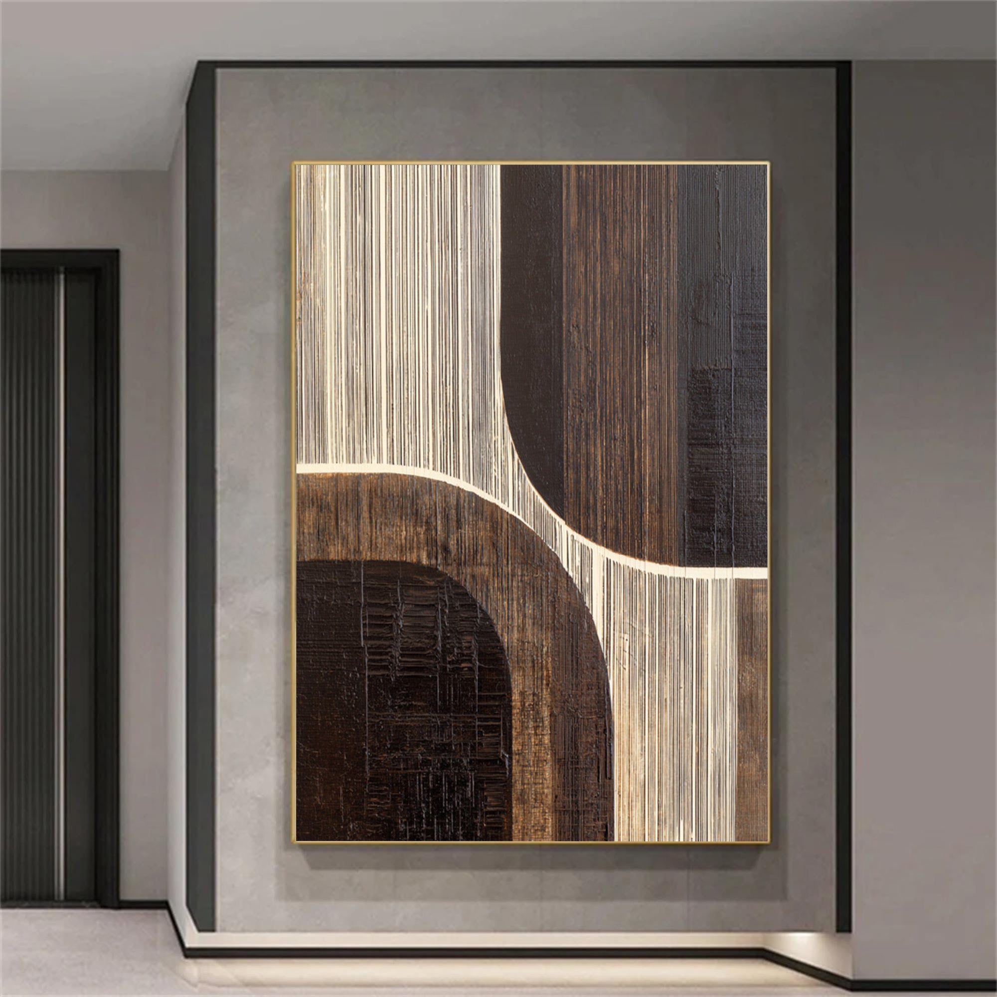 Brown Geometric Art-GP004