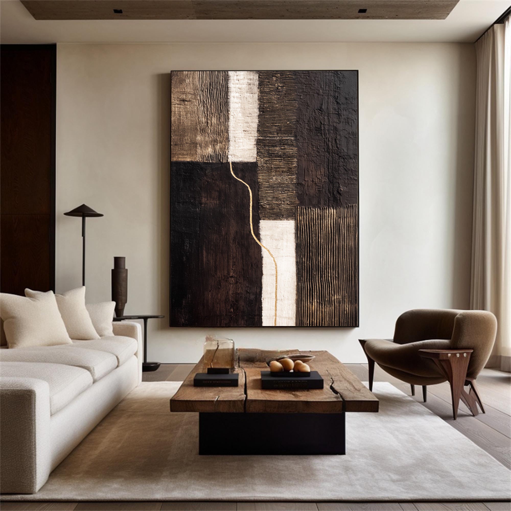 Brown Geometric Art-GP005