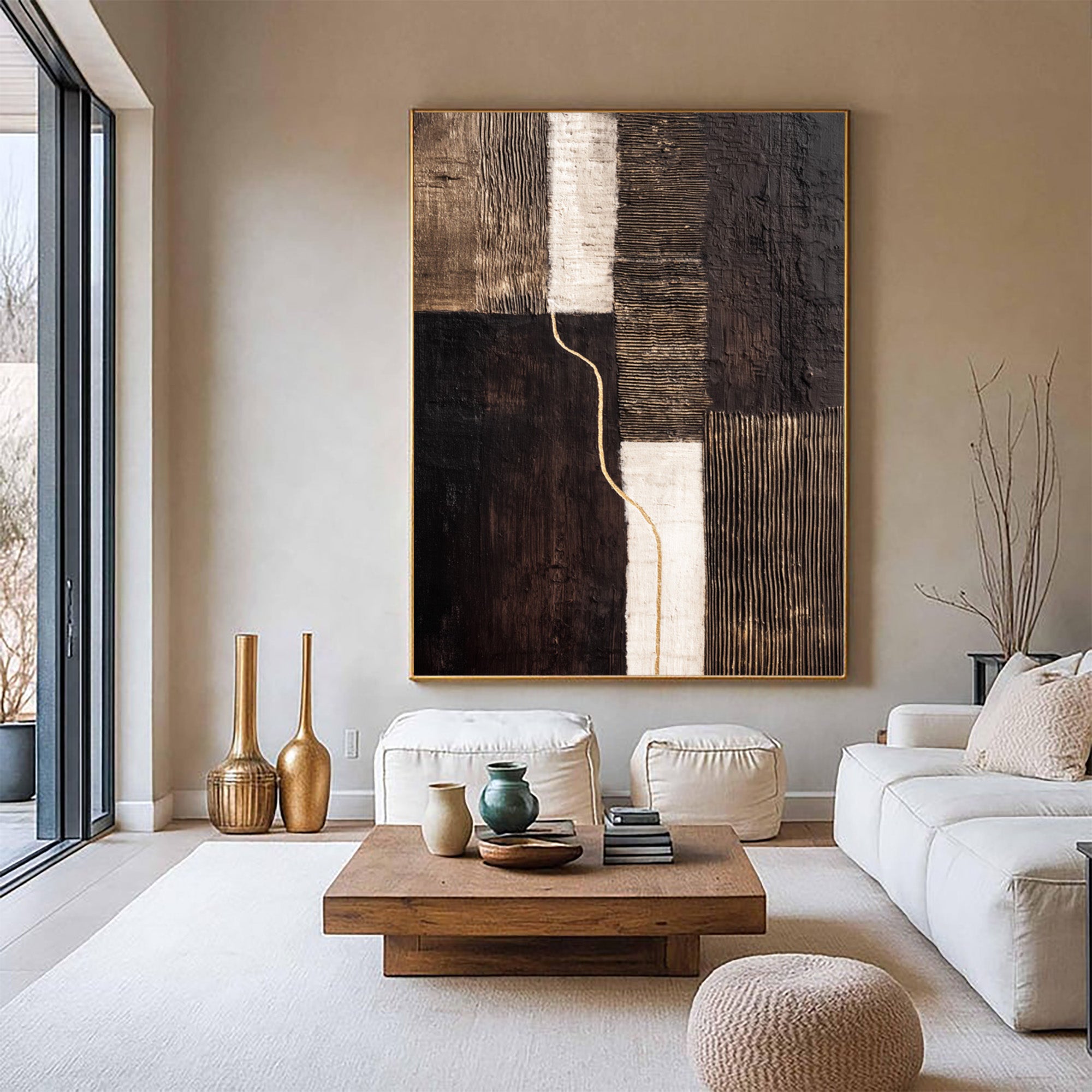 Brown Geometric Art-GP005